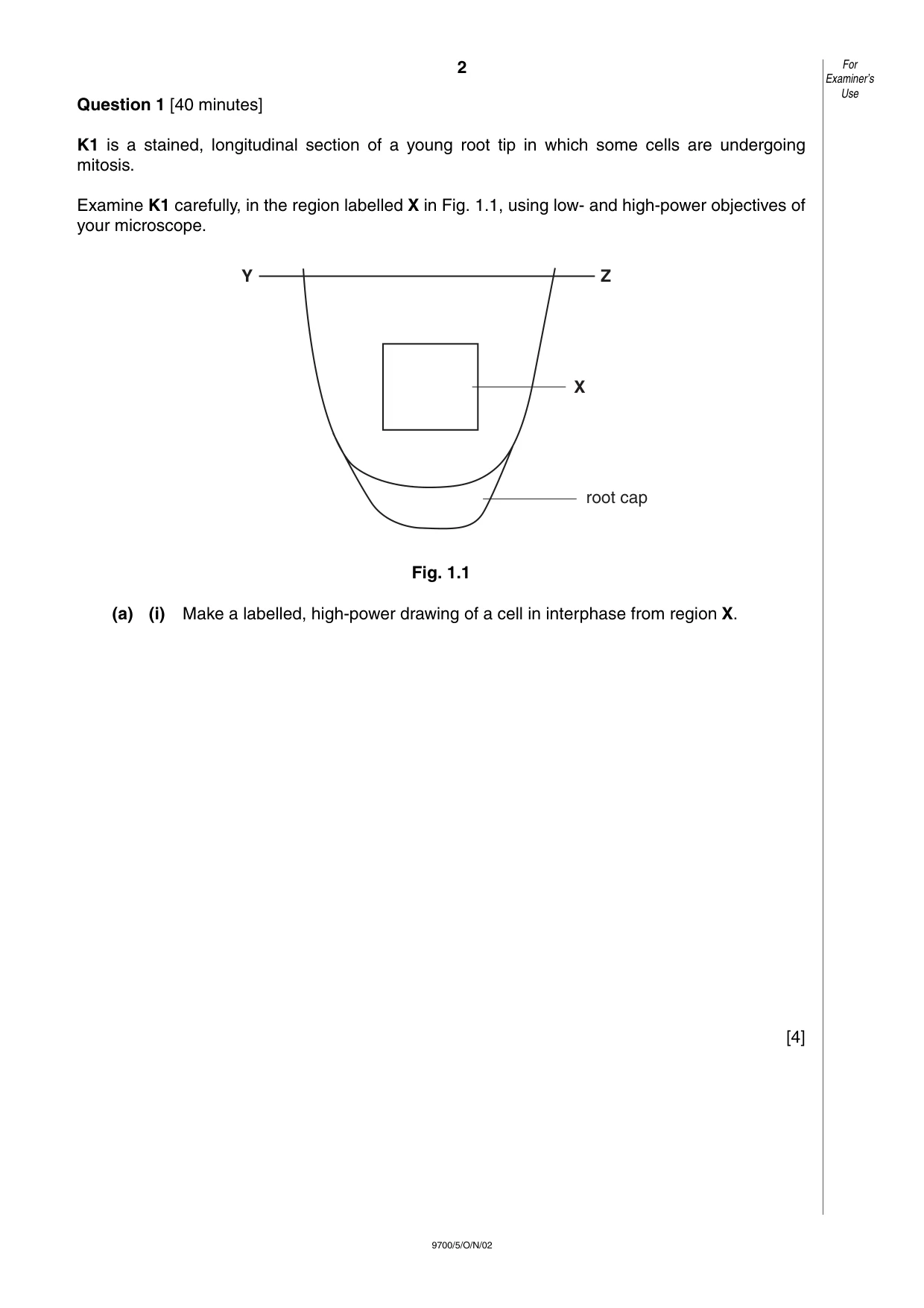 Cambridge A Level Biology 9700 2002 Oct/Nov Paper 5 · Variant 1 question paper, page 2 of 8