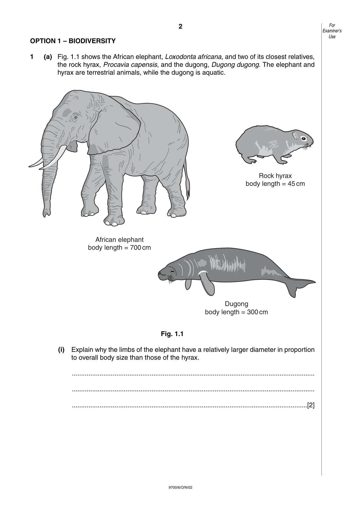 Cambridge A Level Biology 9700 2002 Oct/Nov Paper 6 · Variant 1 question paper, page 2 of 24