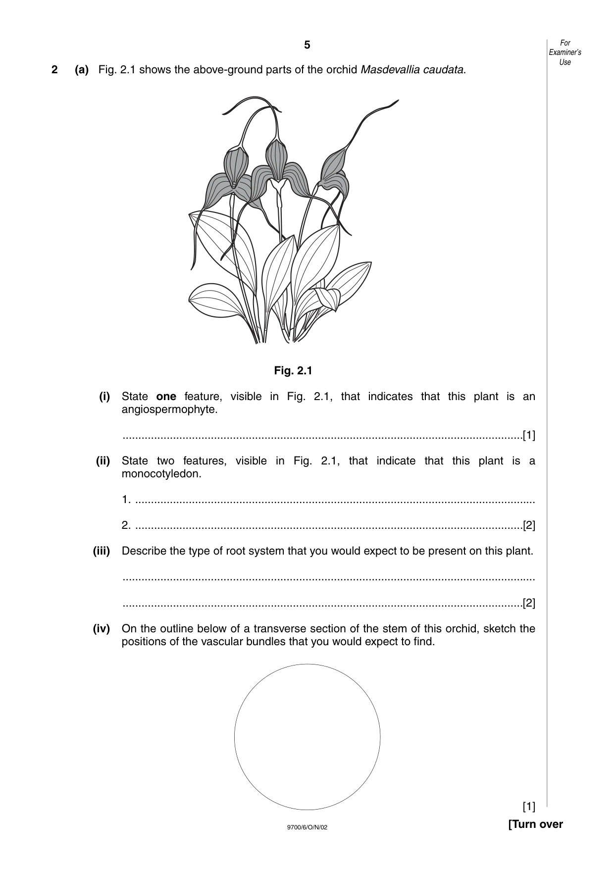 Cambridge A Level Biology 9700 2002 Oct/Nov Paper 6 · Variant 1 question paper, page 5 of 24