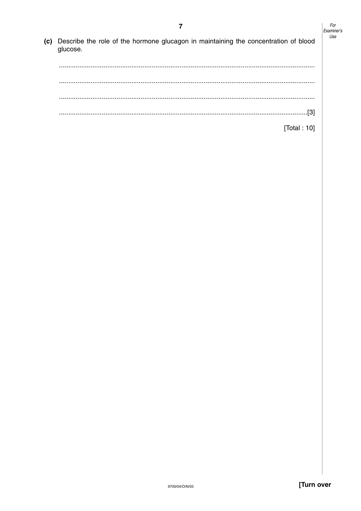 Cambridge A Level Biology 9700 2003 Oct/Nov Paper 4 · Variant 1 question paper, page 7 of 12