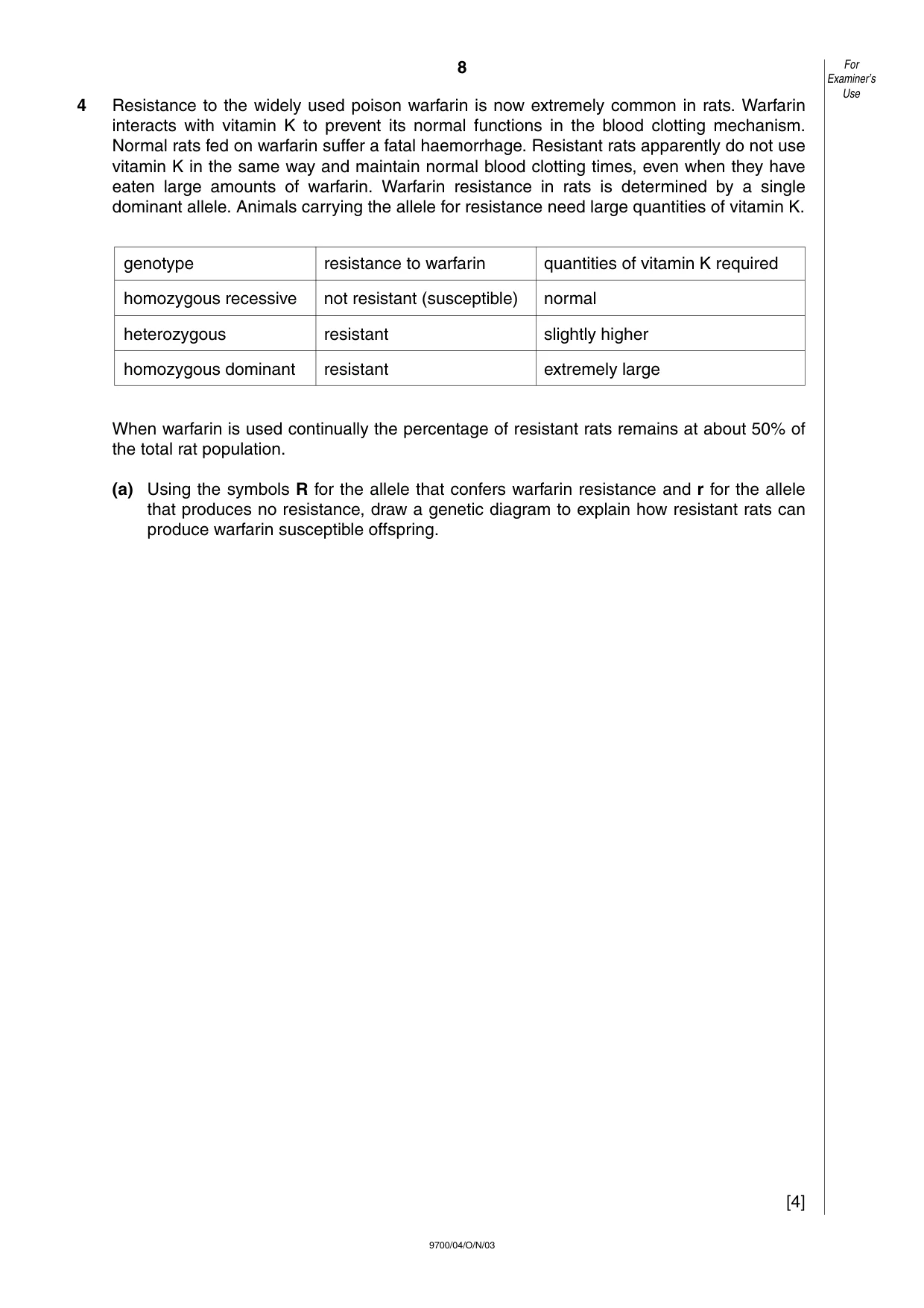 Cambridge A Level Biology 9700 2003 Oct/Nov Paper 4 · Variant 1 question paper, page 8 of 12
