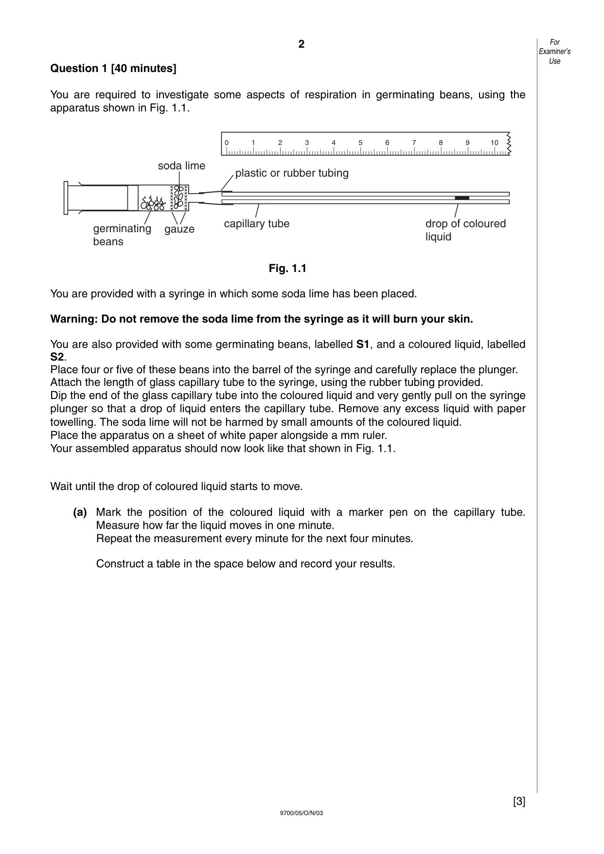 Cambridge A Level Biology 9700 2003 Oct/Nov Paper 5 · Variant 1 question paper, page 2 of 8