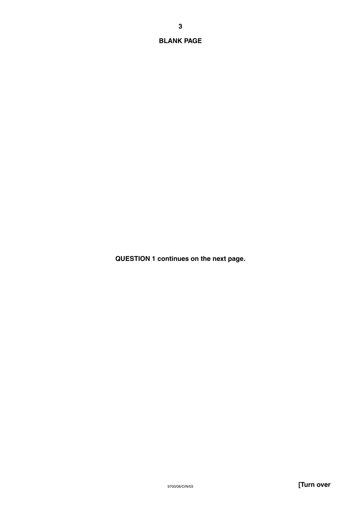 Cambridge A Level Biology 9700 2003 Oct/Nov Paper 6 · Variant 1 question paper, page 3 of 24
