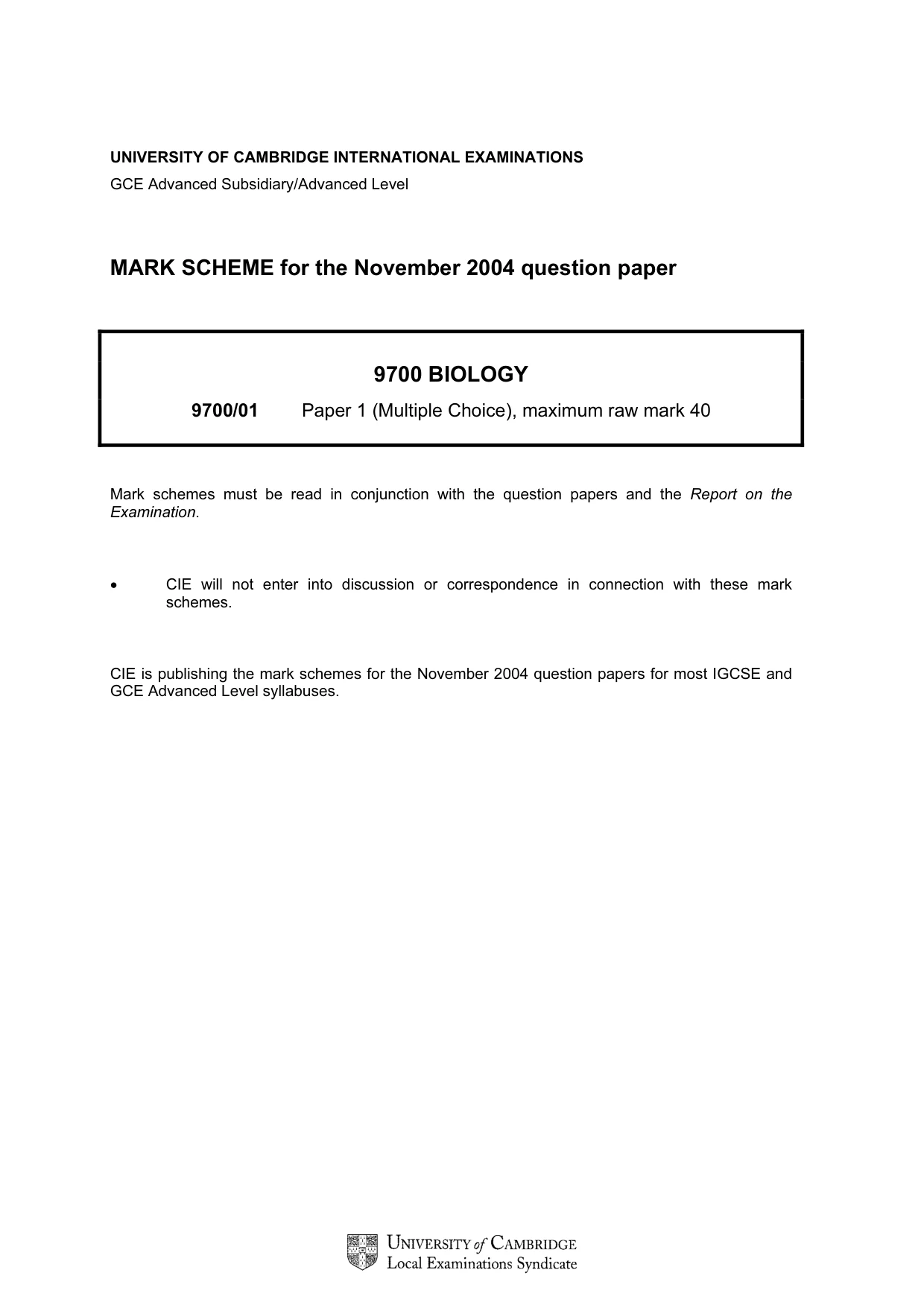 Mark scheme, page 1 of 4