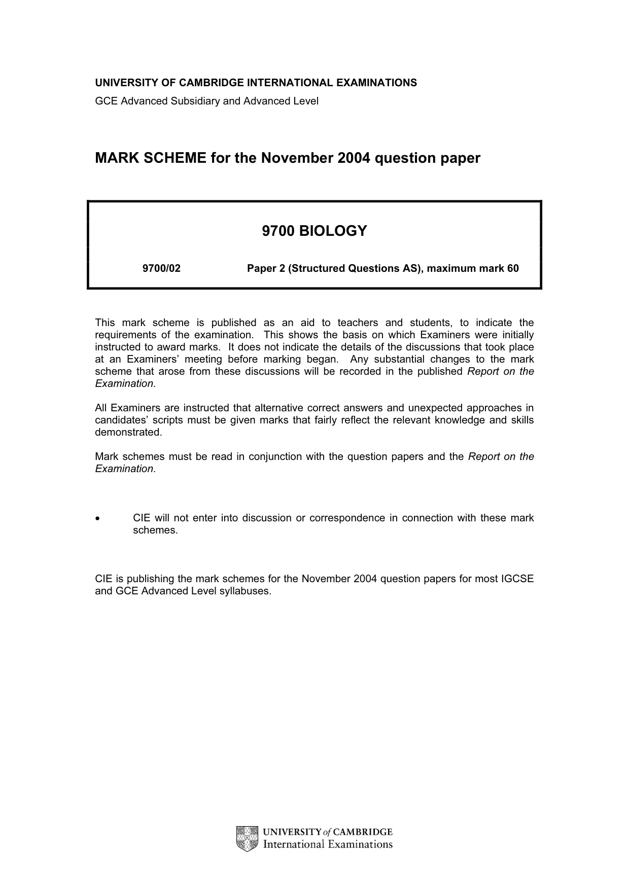 Mark scheme, page 1 of 9