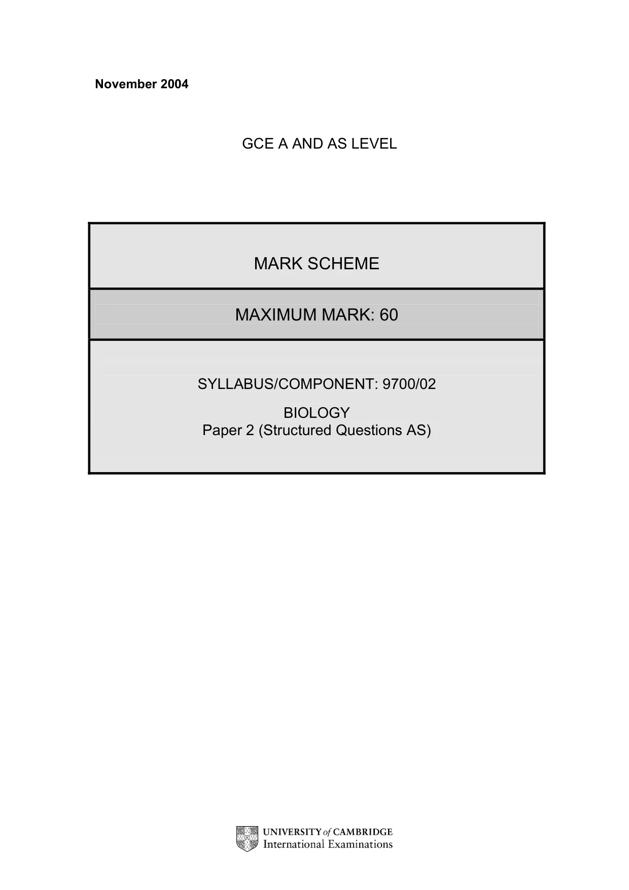 Mark scheme, page 3 of 9