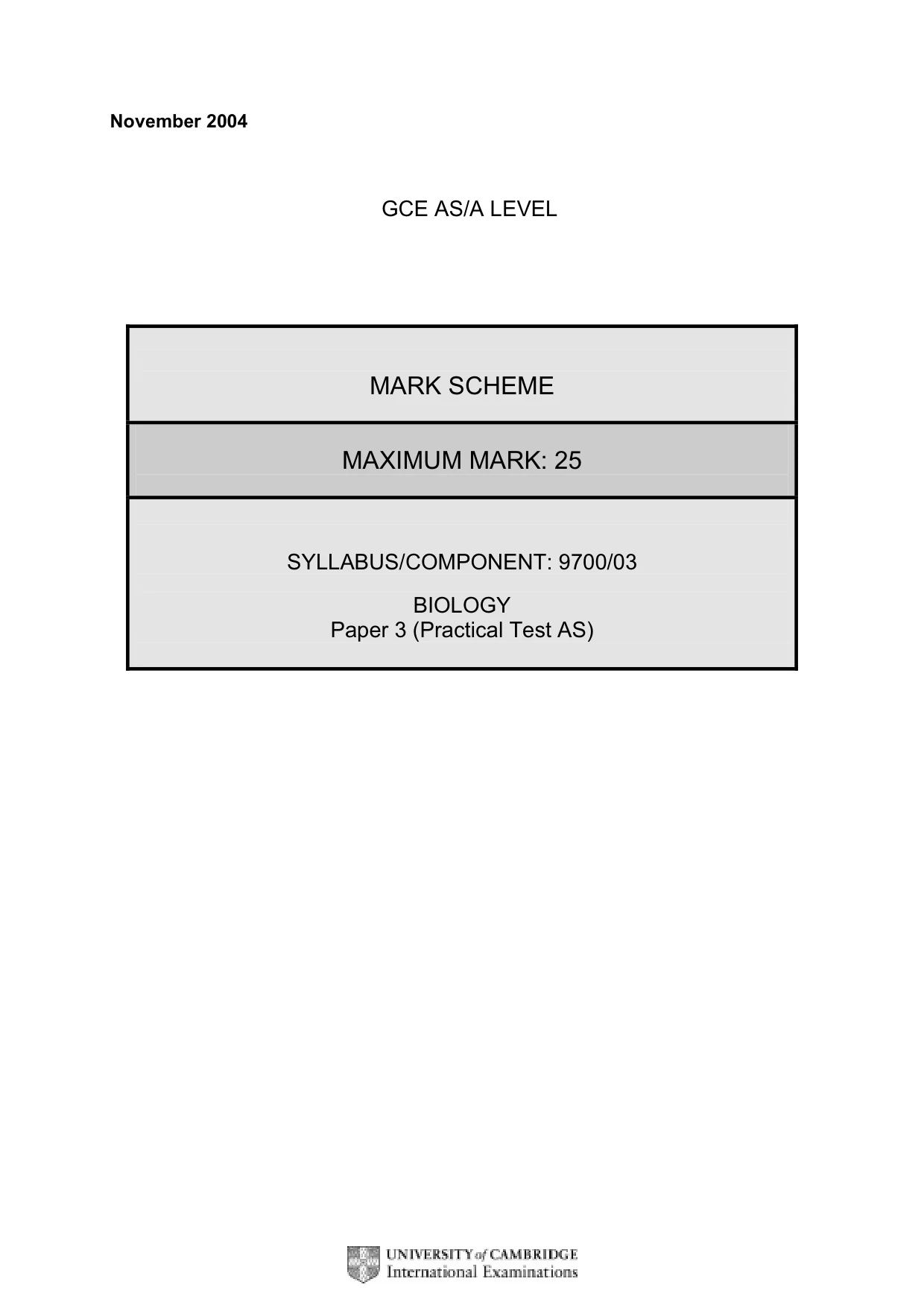 Mark scheme, page 3 of 5