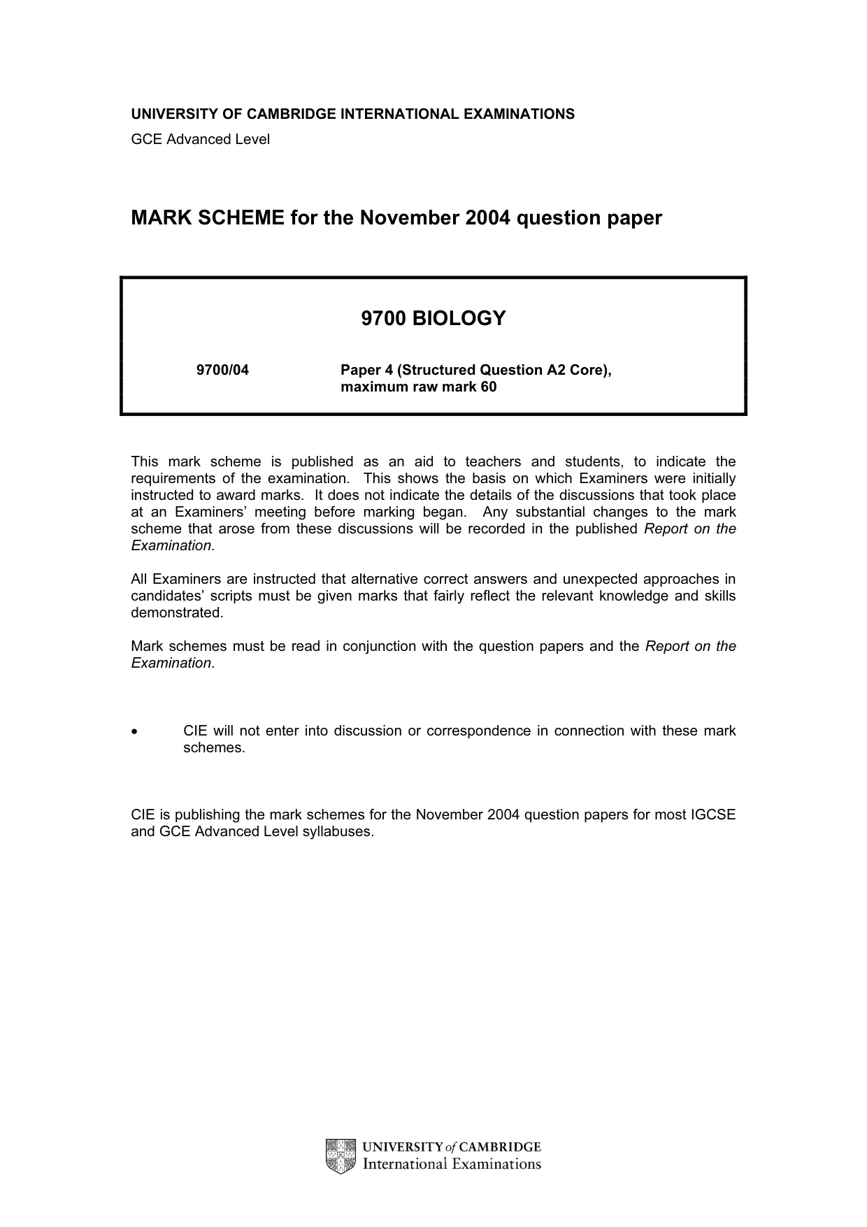 Mark scheme, page 1 of 9