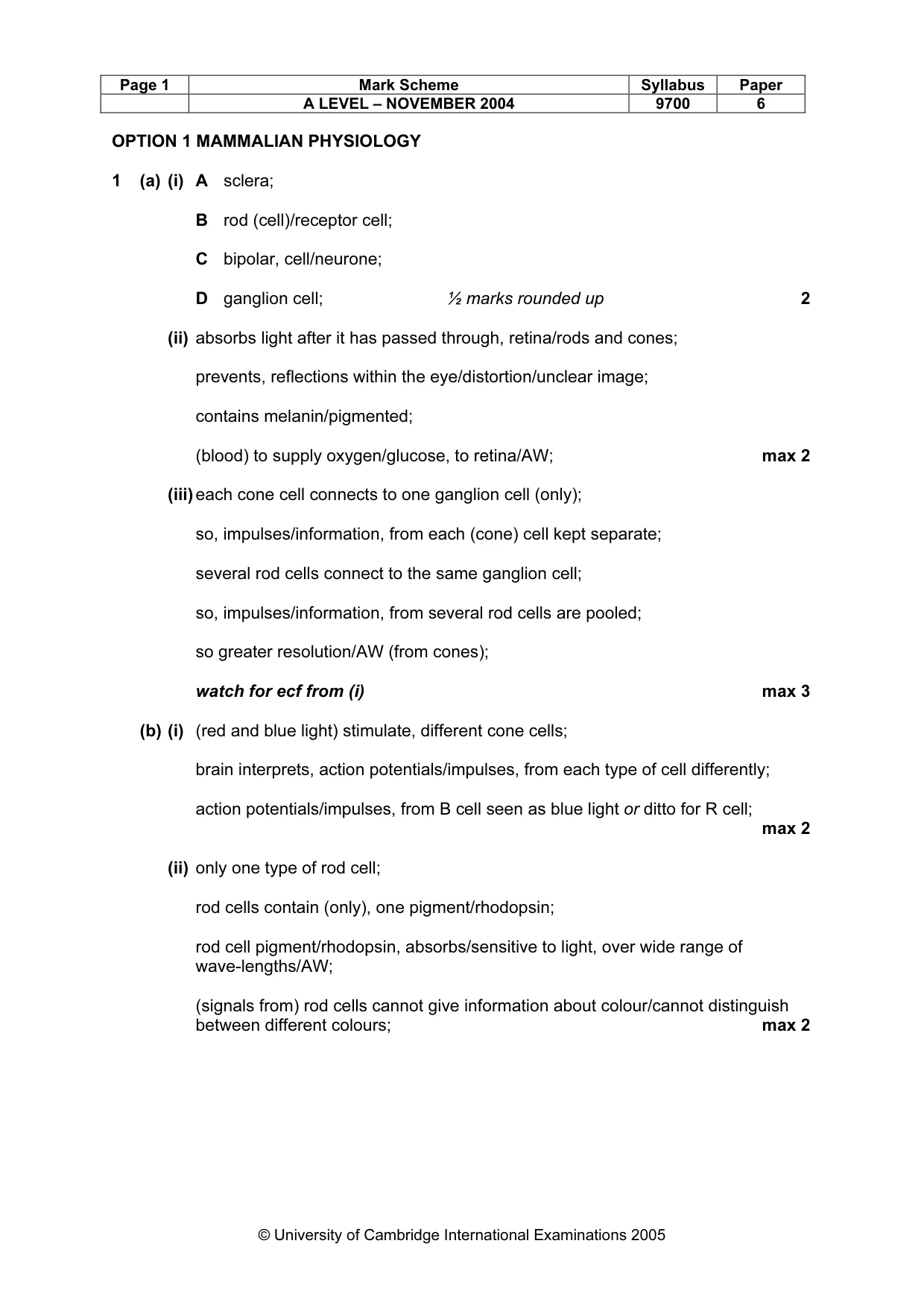 Mark scheme, page 4 of 16