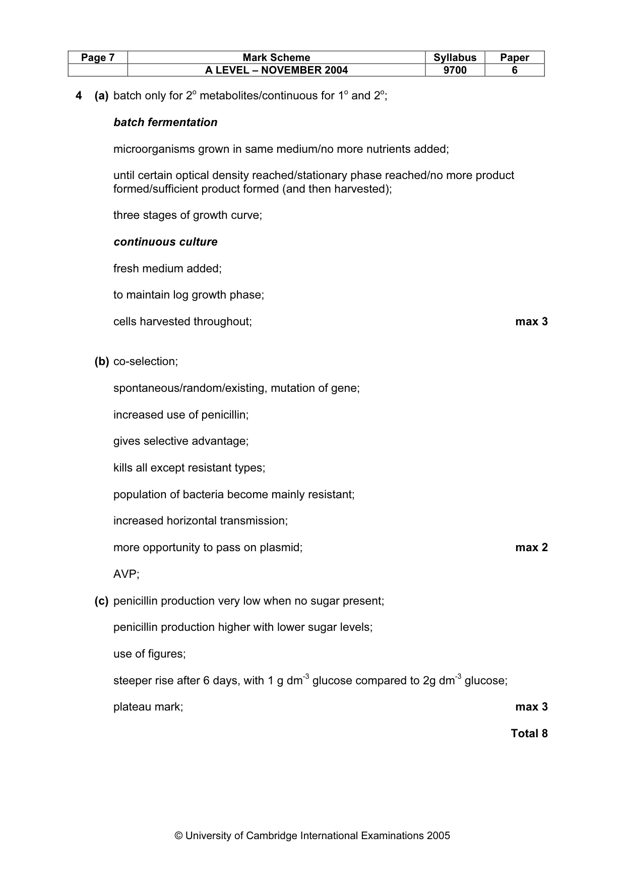 Mark scheme, page 10 of 16