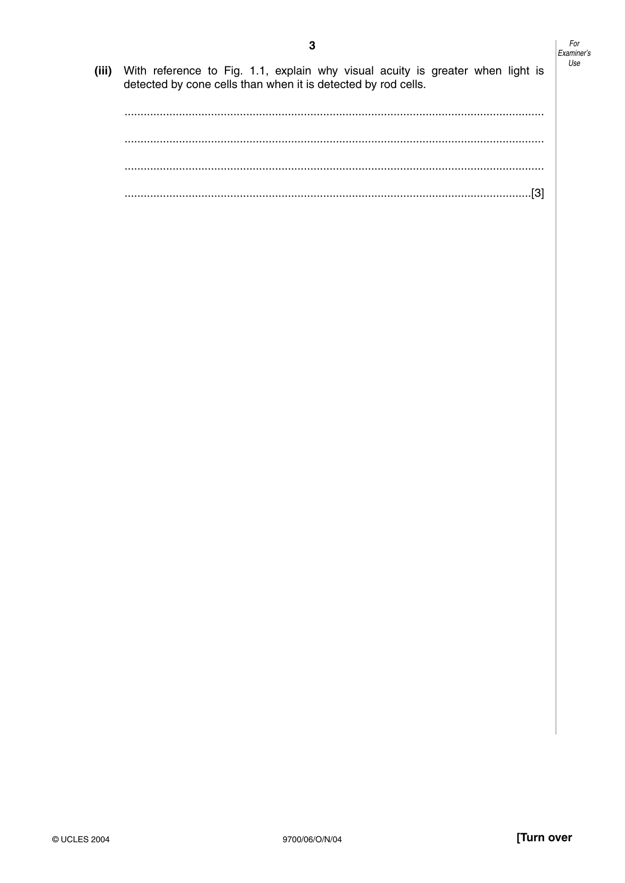 Cambridge A Level Biology 9700 2004 Oct/Nov Paper 6 · Variant 1 question paper, page 3 of 36