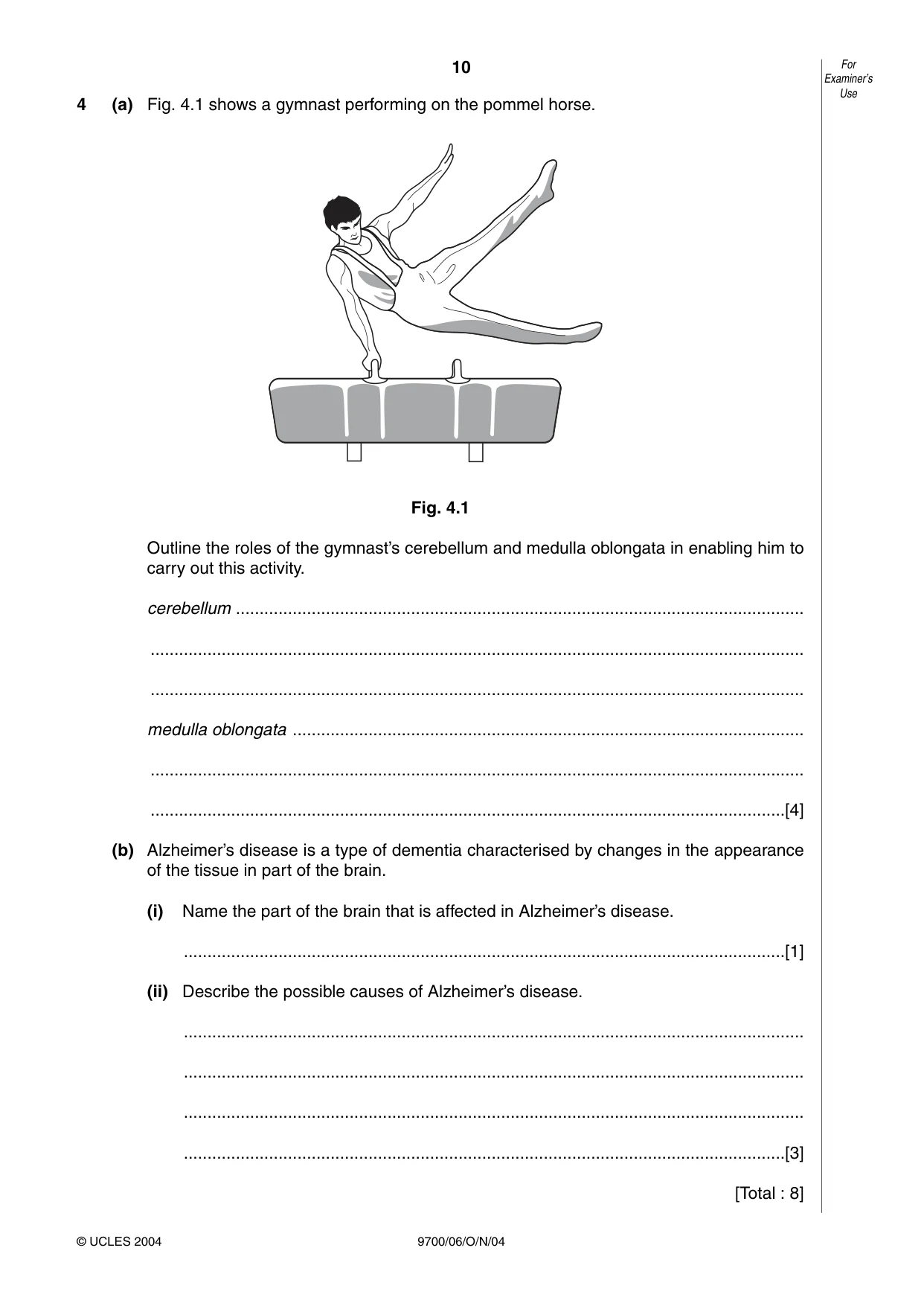 Cambridge A Level Biology 9700 2004 Oct/Nov Paper 6 · Variant 1 question paper, page 10 of 36