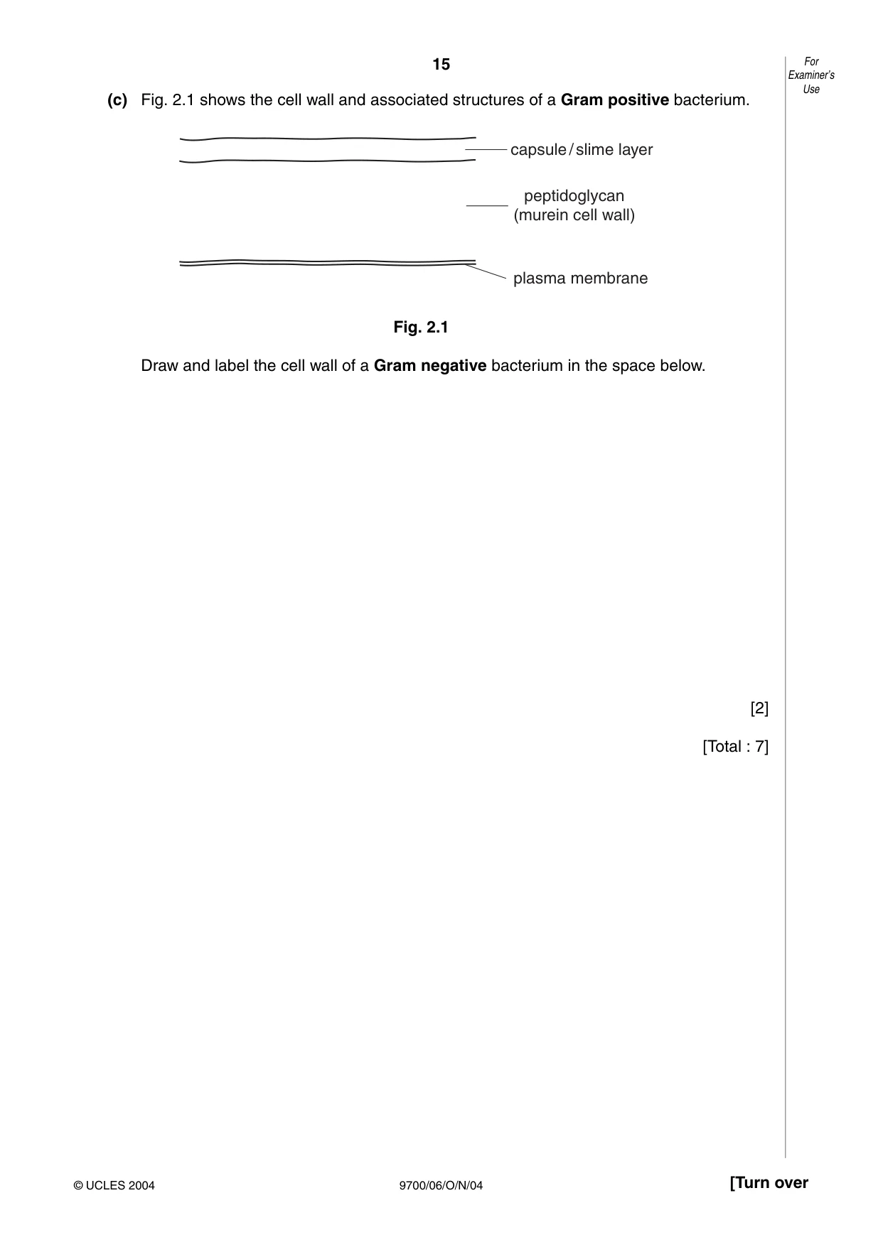 Cambridge A Level Biology 9700 2004 Oct/Nov Paper 6 · Variant 1 question paper, page 15 of 36