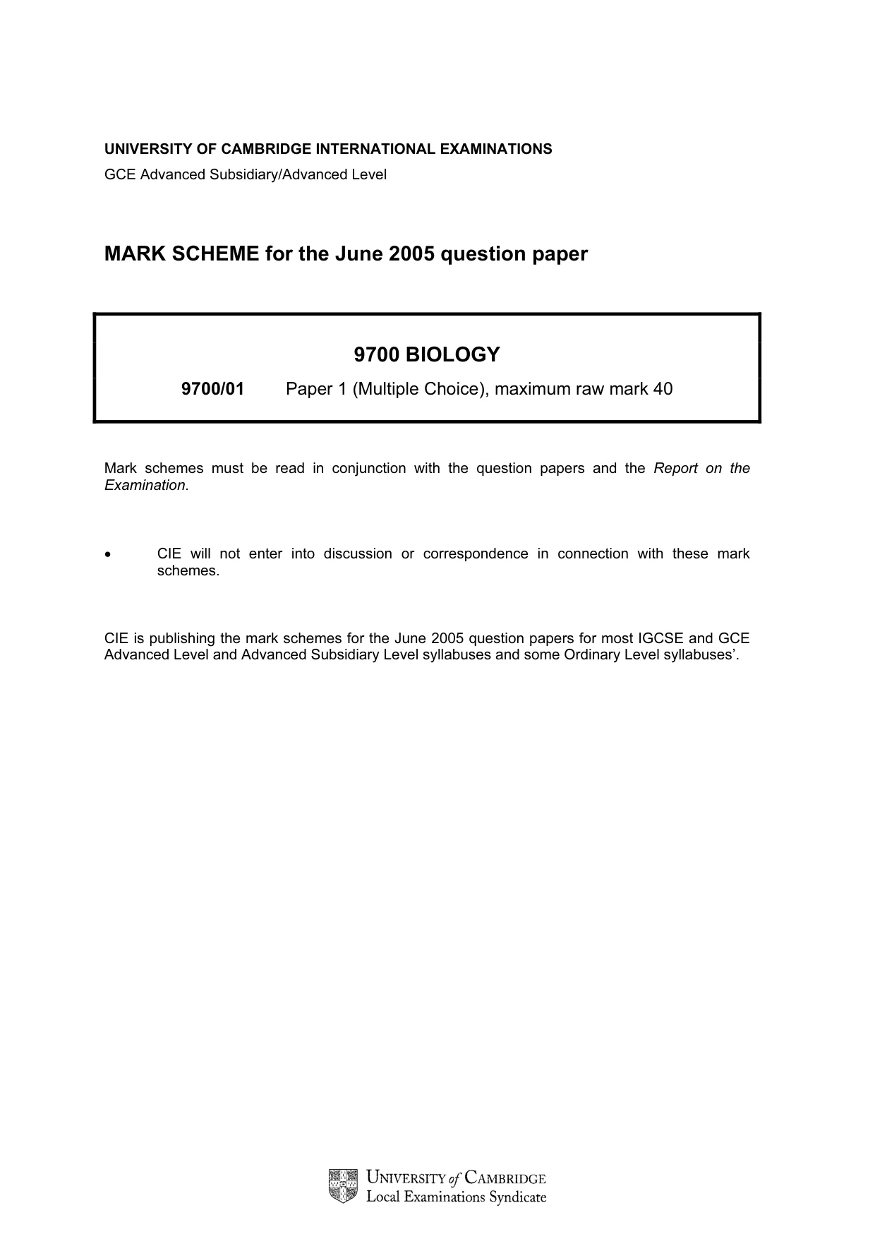 Mark scheme, page 1 of 4