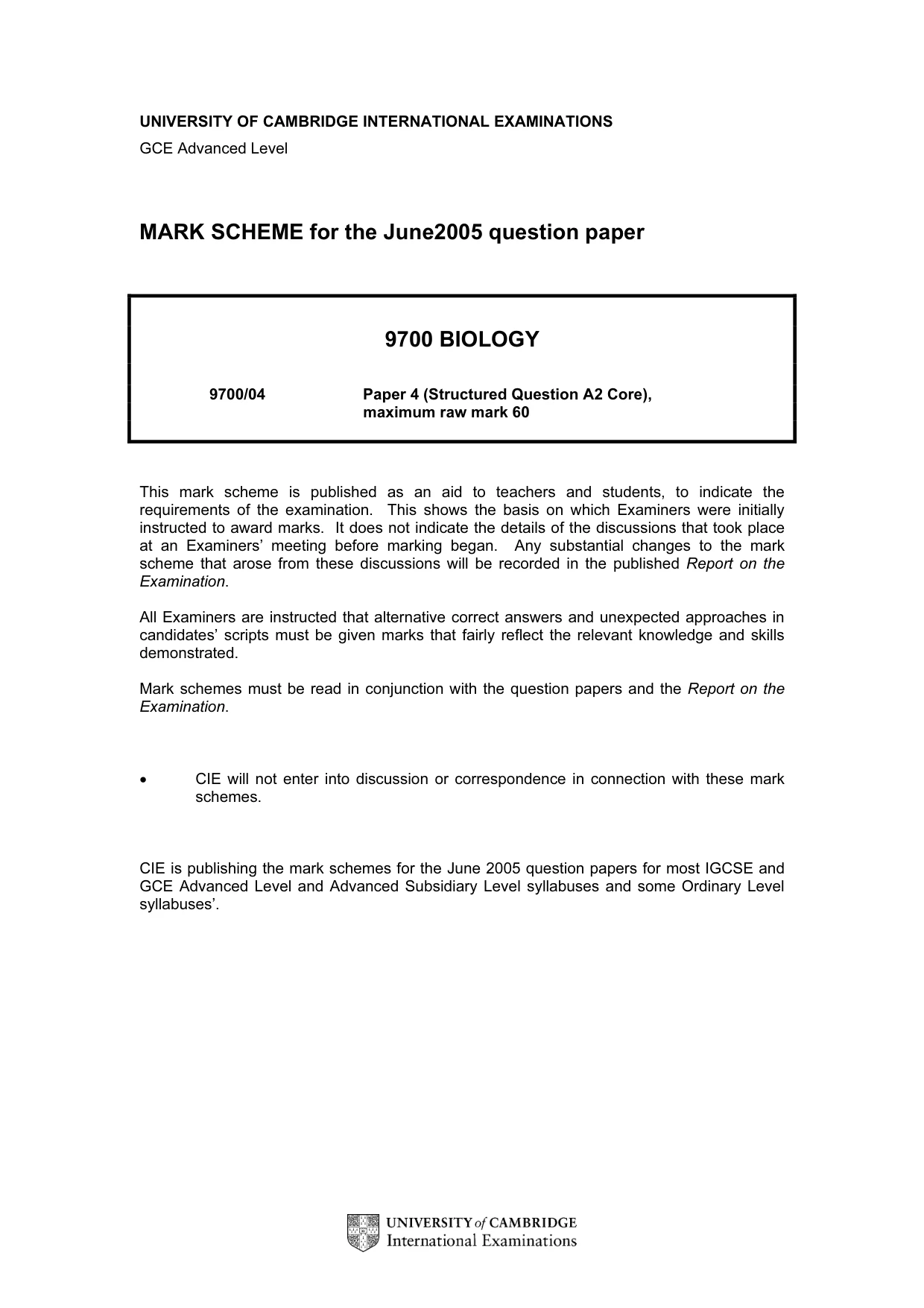 Mark scheme, page 1 of 10