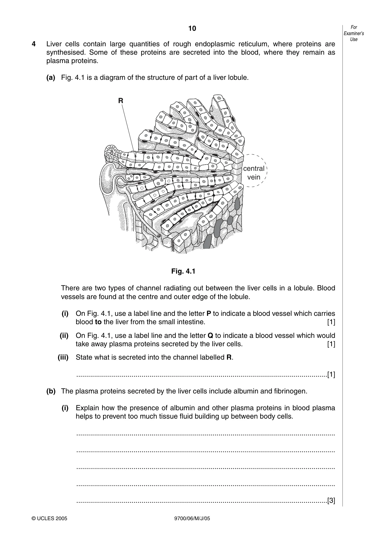 Cambridge A Level Biology 9700 2005 May/June Paper 6 · Variant 1 question paper, page 10 of 36