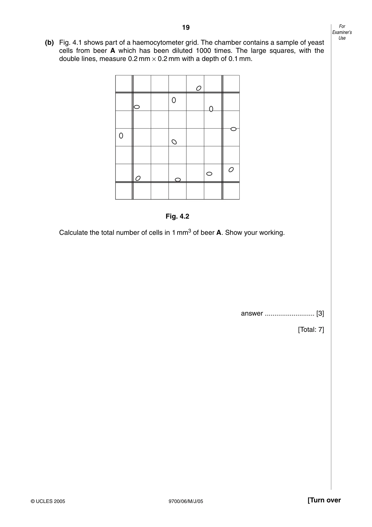 Cambridge A Level Biology 9700 2005 May/June Paper 6 · Variant 1 question paper, page 19 of 36