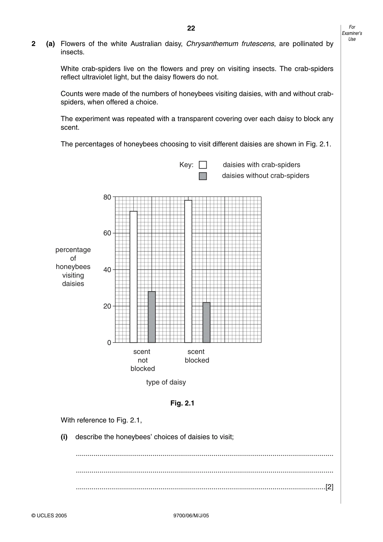 Cambridge A Level Biology 9700 2005 May/June Paper 6 · Variant 1 question paper, page 22 of 36