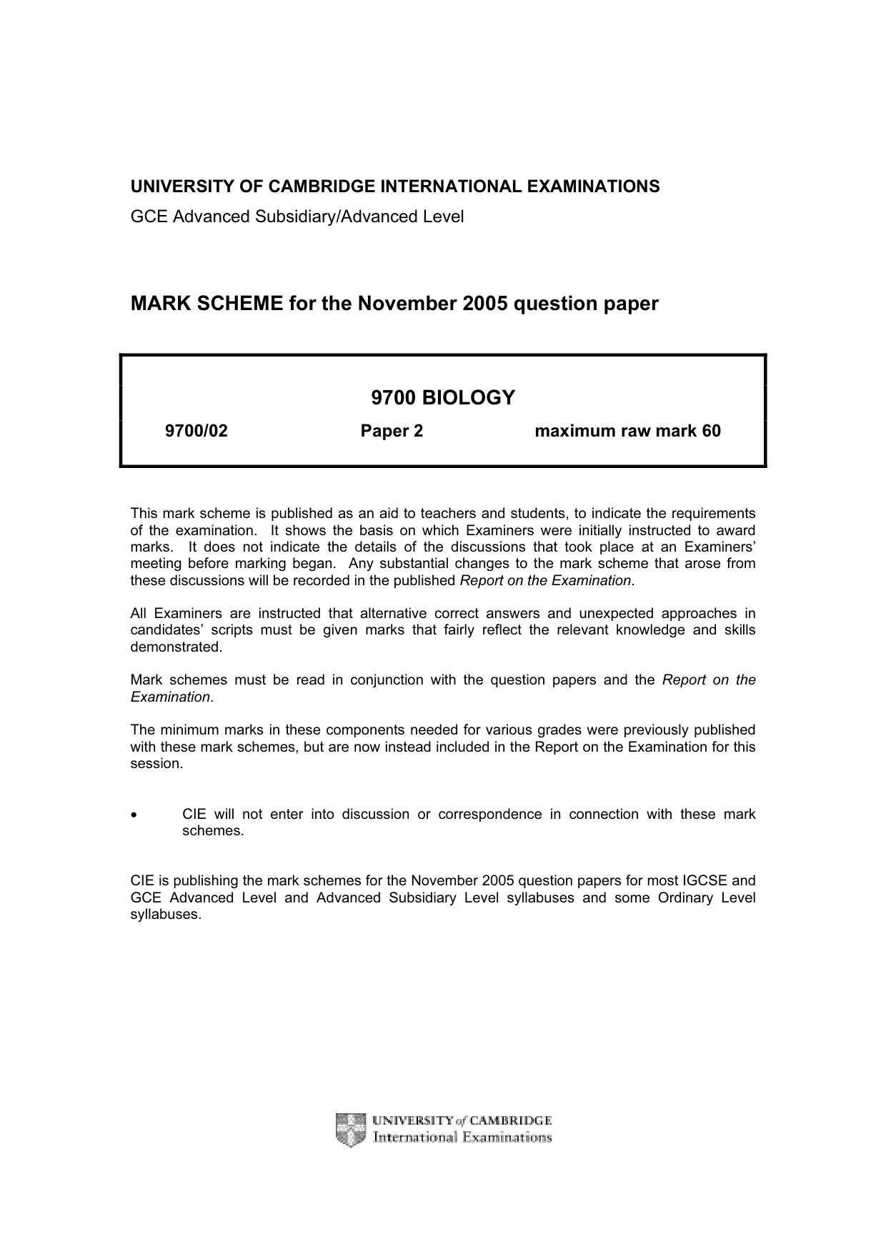 Mark scheme, page 1 of 7