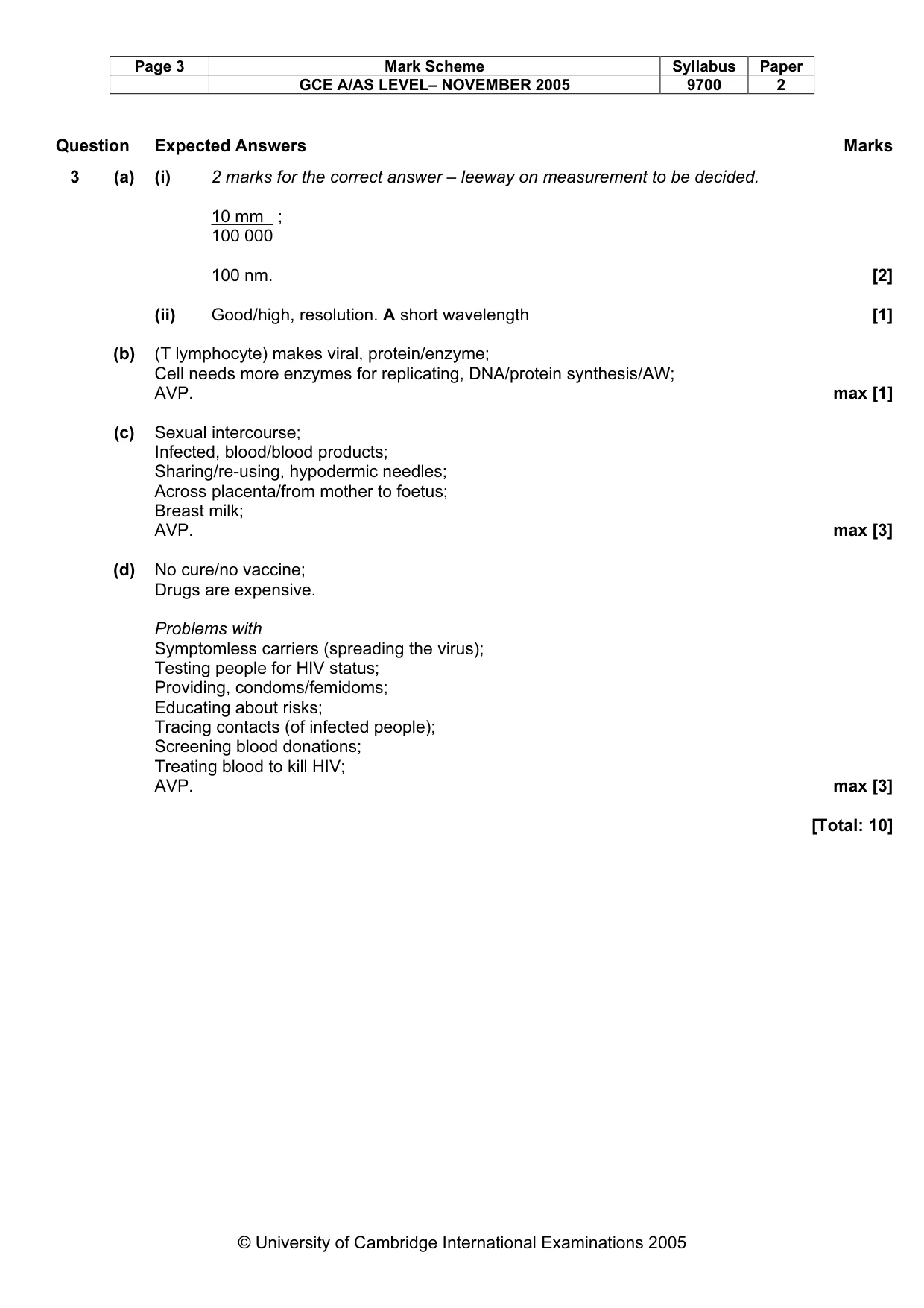 Mark scheme, page 4 of 7