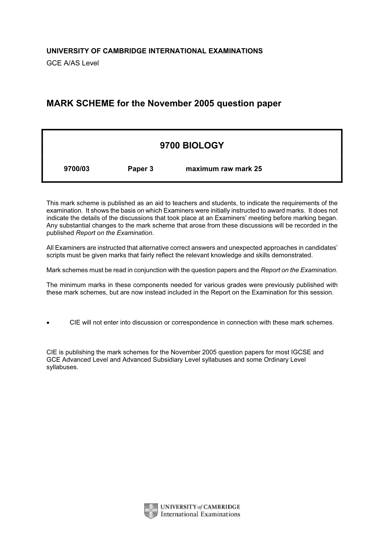 Mark scheme, page 1 of 3