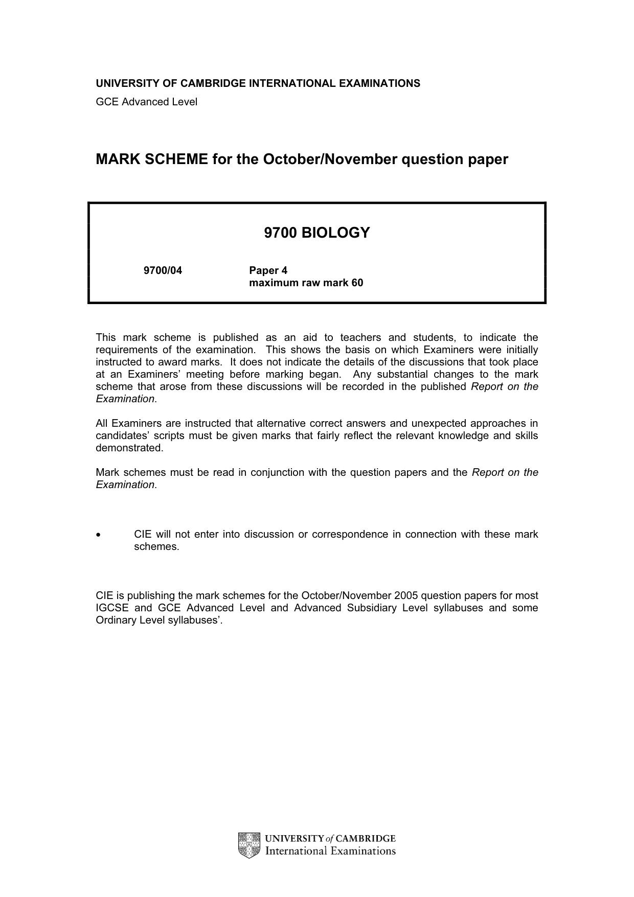 Mark scheme, page 1 of 6