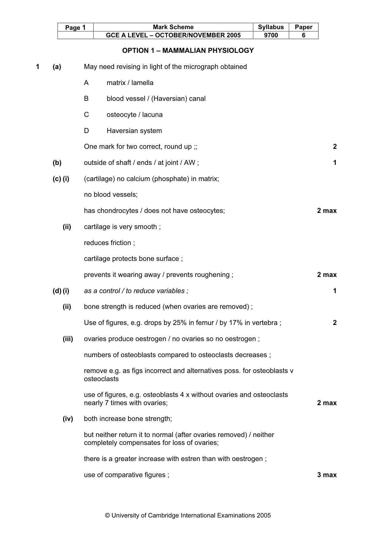 Mark scheme, page 2 of 13