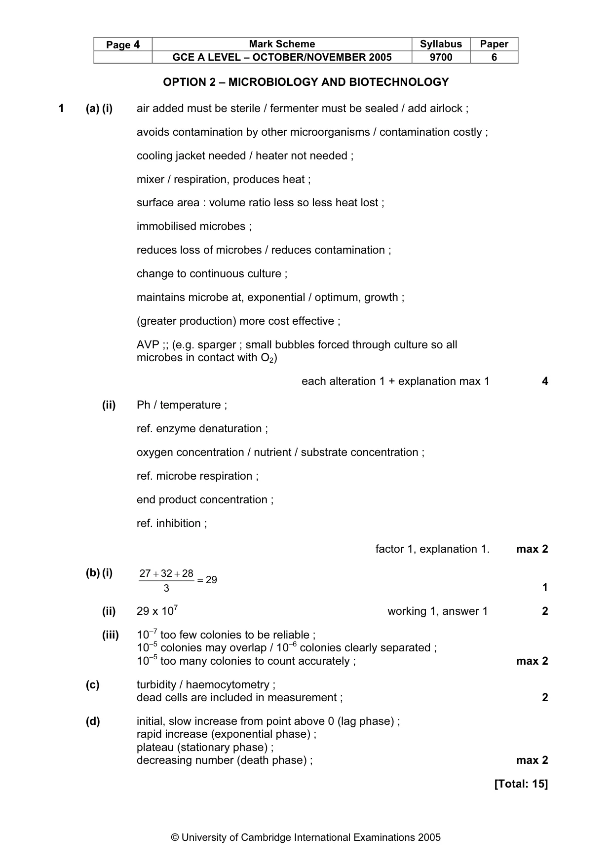 Mark scheme, page 5 of 13