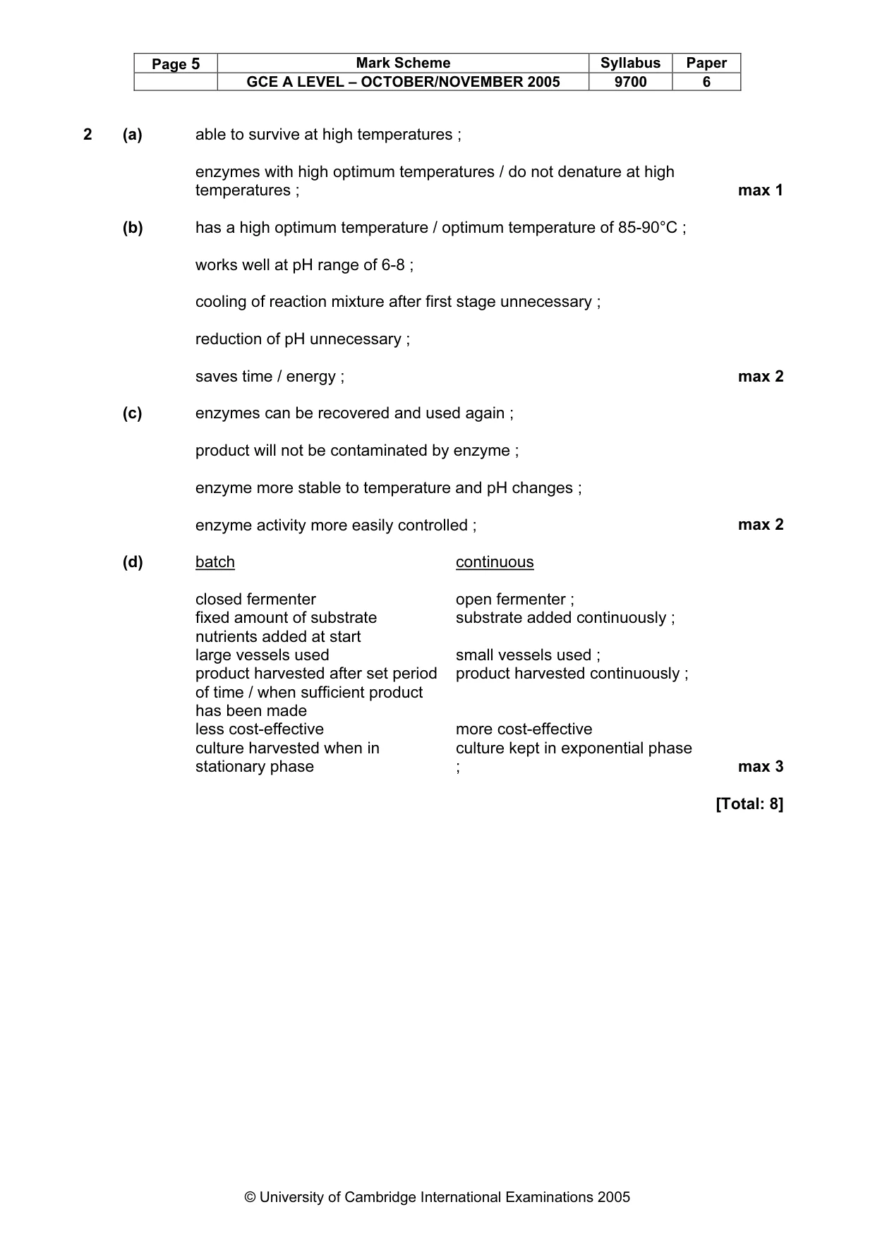 Mark scheme, page 6 of 13