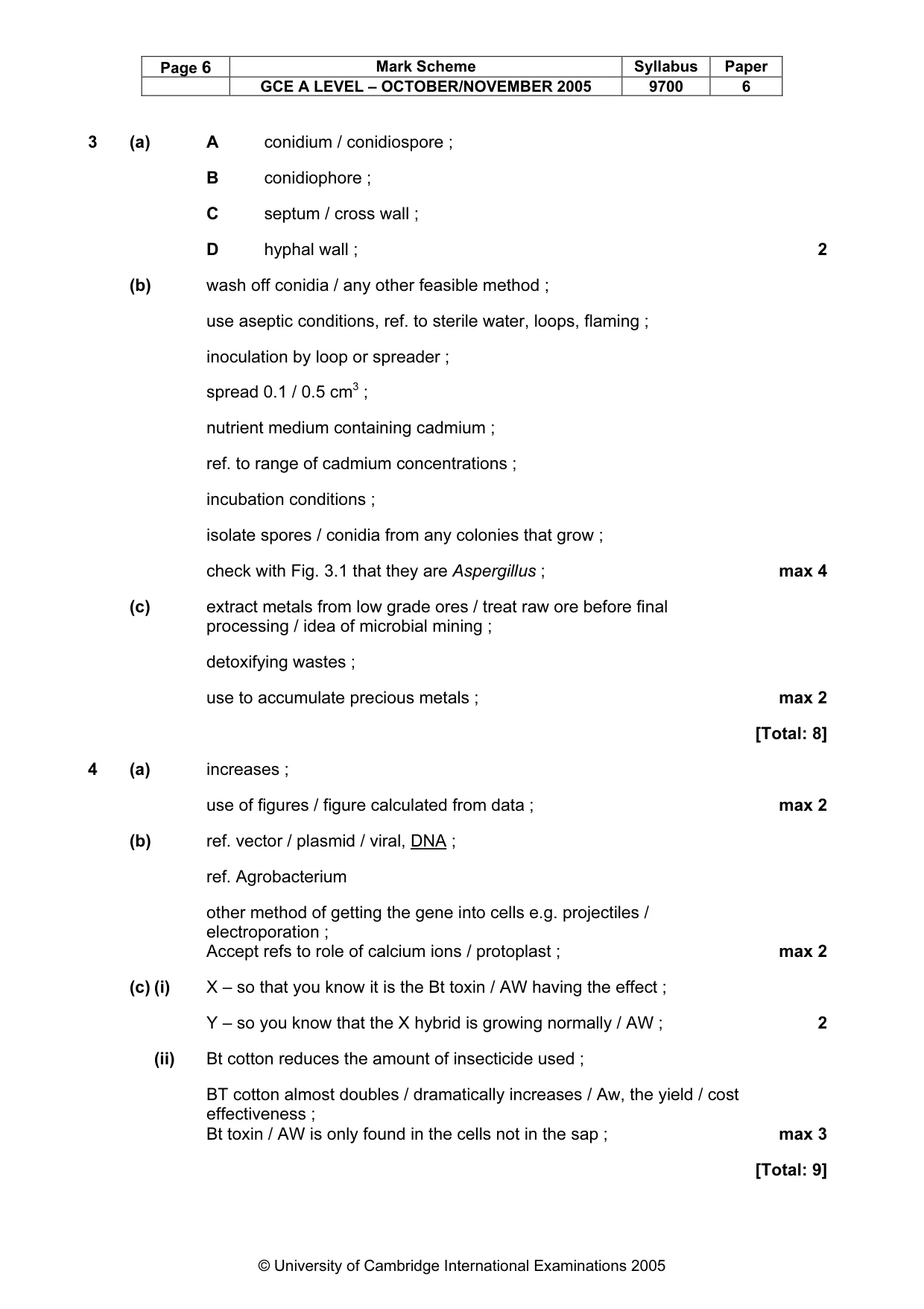 Mark scheme, page 7 of 13