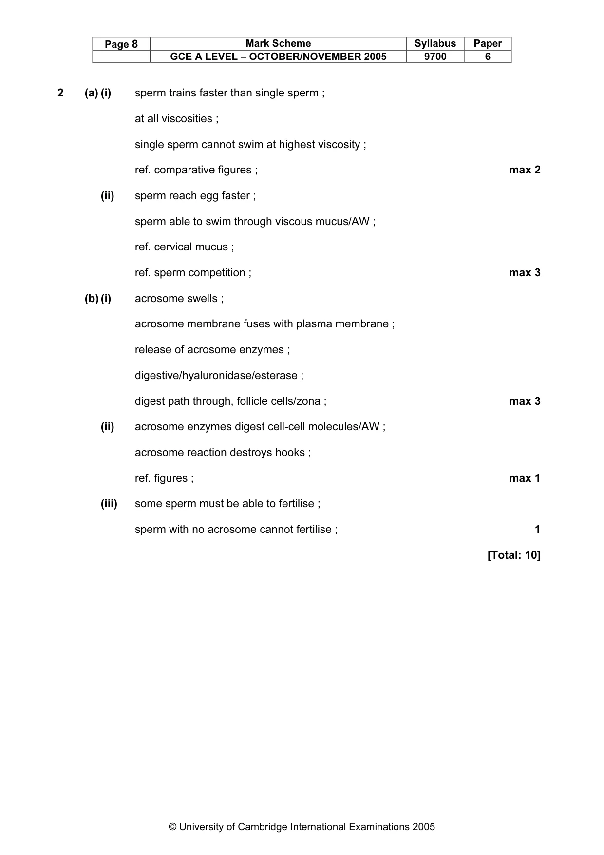 Mark scheme, page 9 of 13