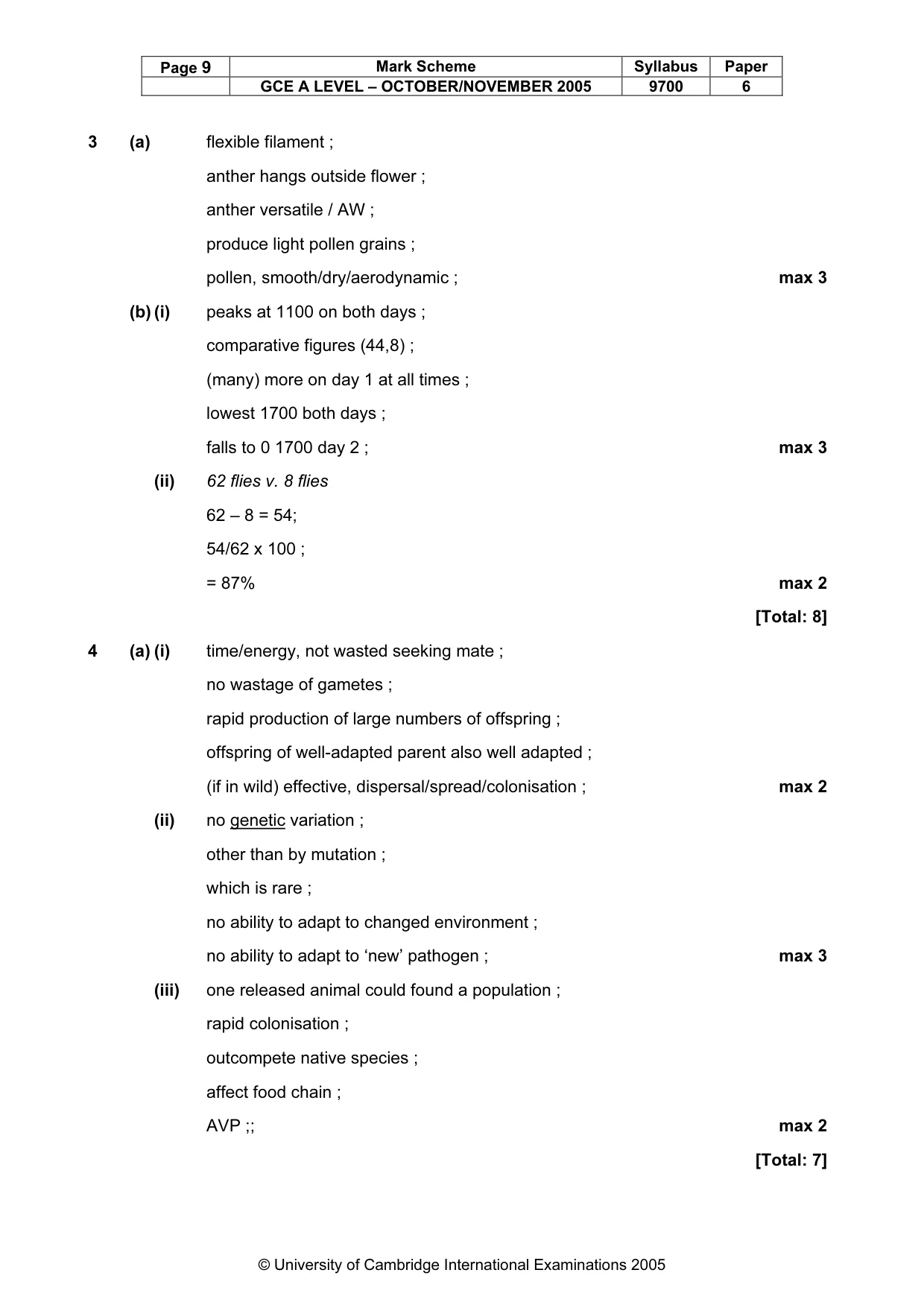 Mark scheme, page 10 of 13