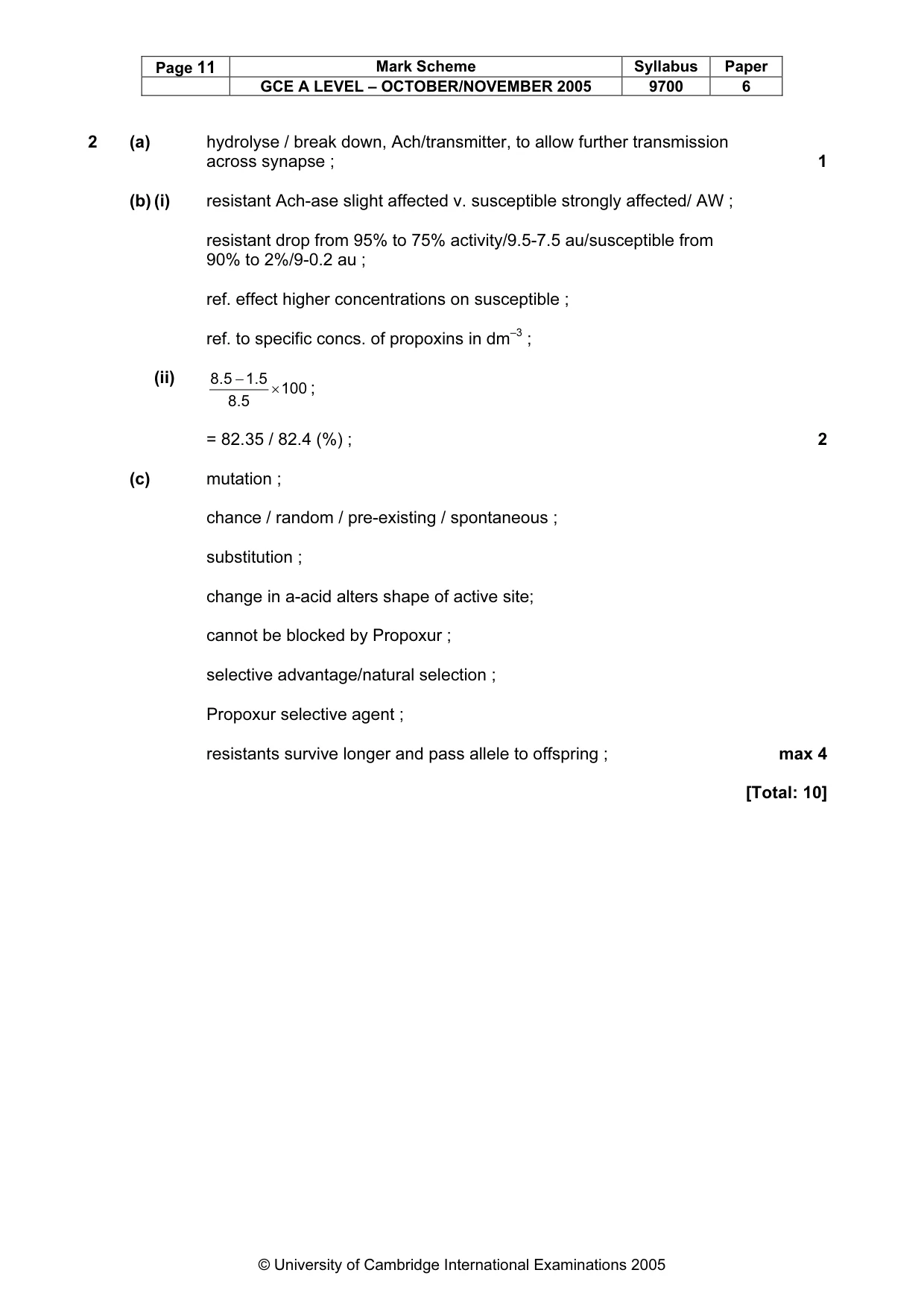Mark scheme, page 12 of 13