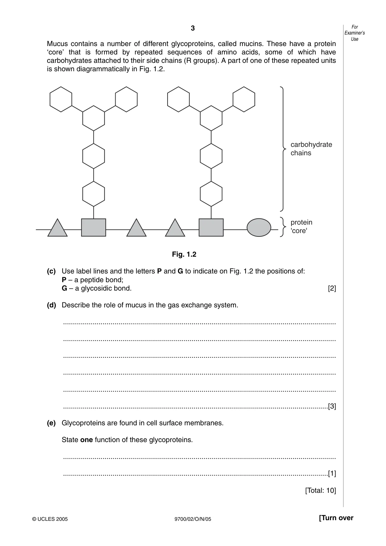 Cambridge A Level Biology 9700 2005 Oct/Nov Paper 2 · Variant 1 question paper, page 3 of 16