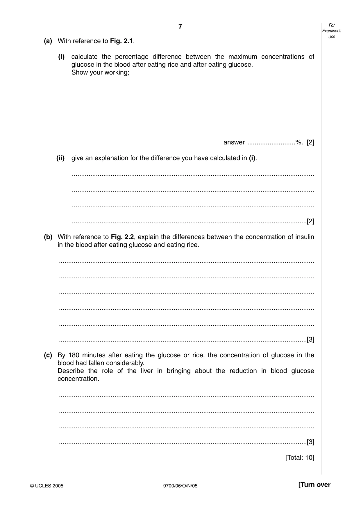Cambridge A Level Biology 9700 2005 Oct/Nov Paper 6 · Variant 1 question paper, page 7 of 36