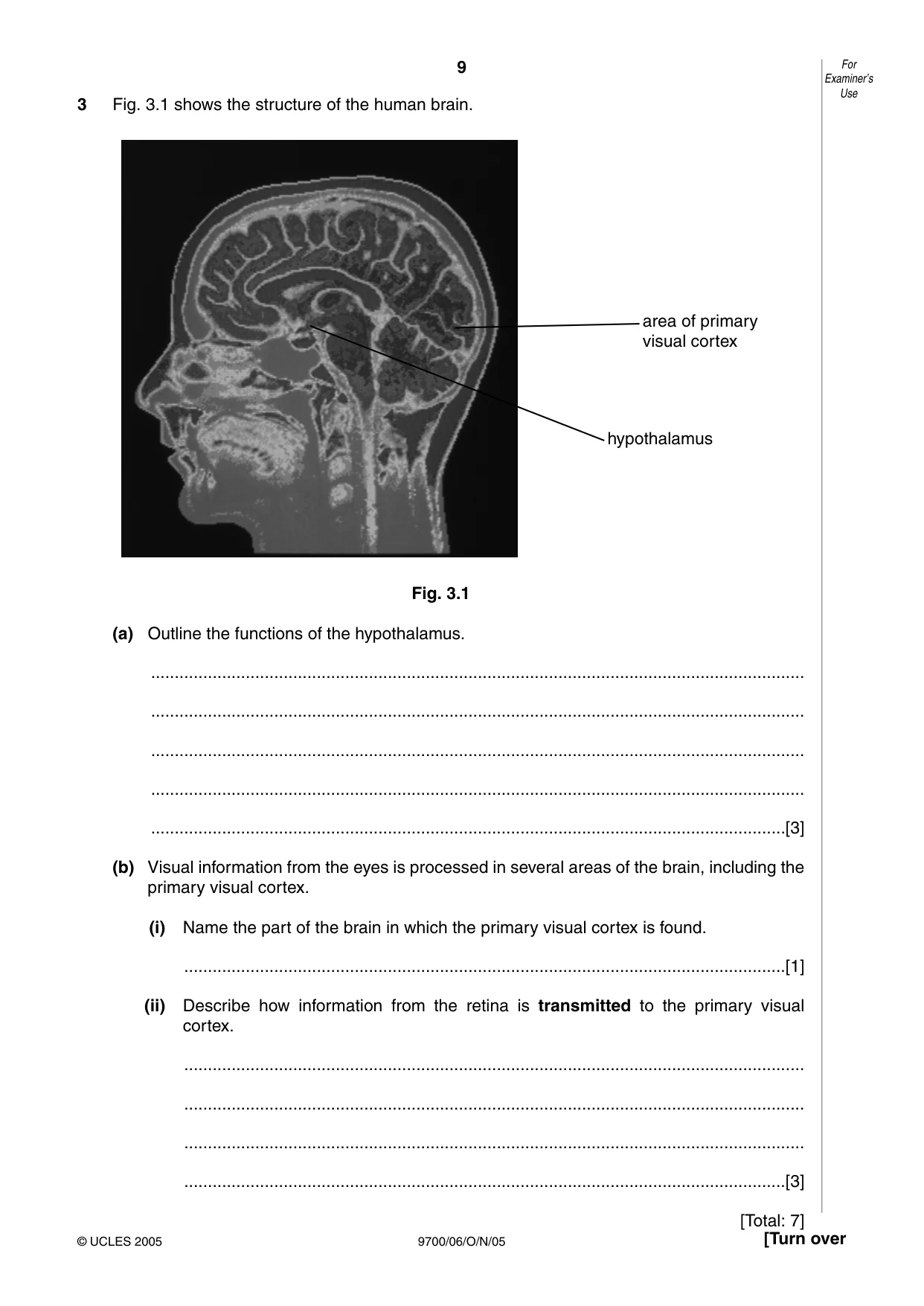 Cambridge A Level Biology 9700 2005 Oct/Nov Paper 6 · Variant 1 question paper, page 9 of 36