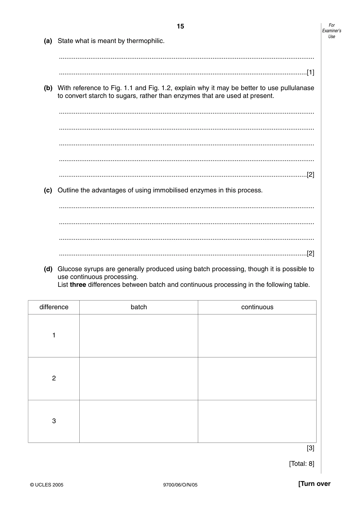 Cambridge A Level Biology 9700 2005 Oct/Nov Paper 6 · Variant 1 question paper, page 15 of 36