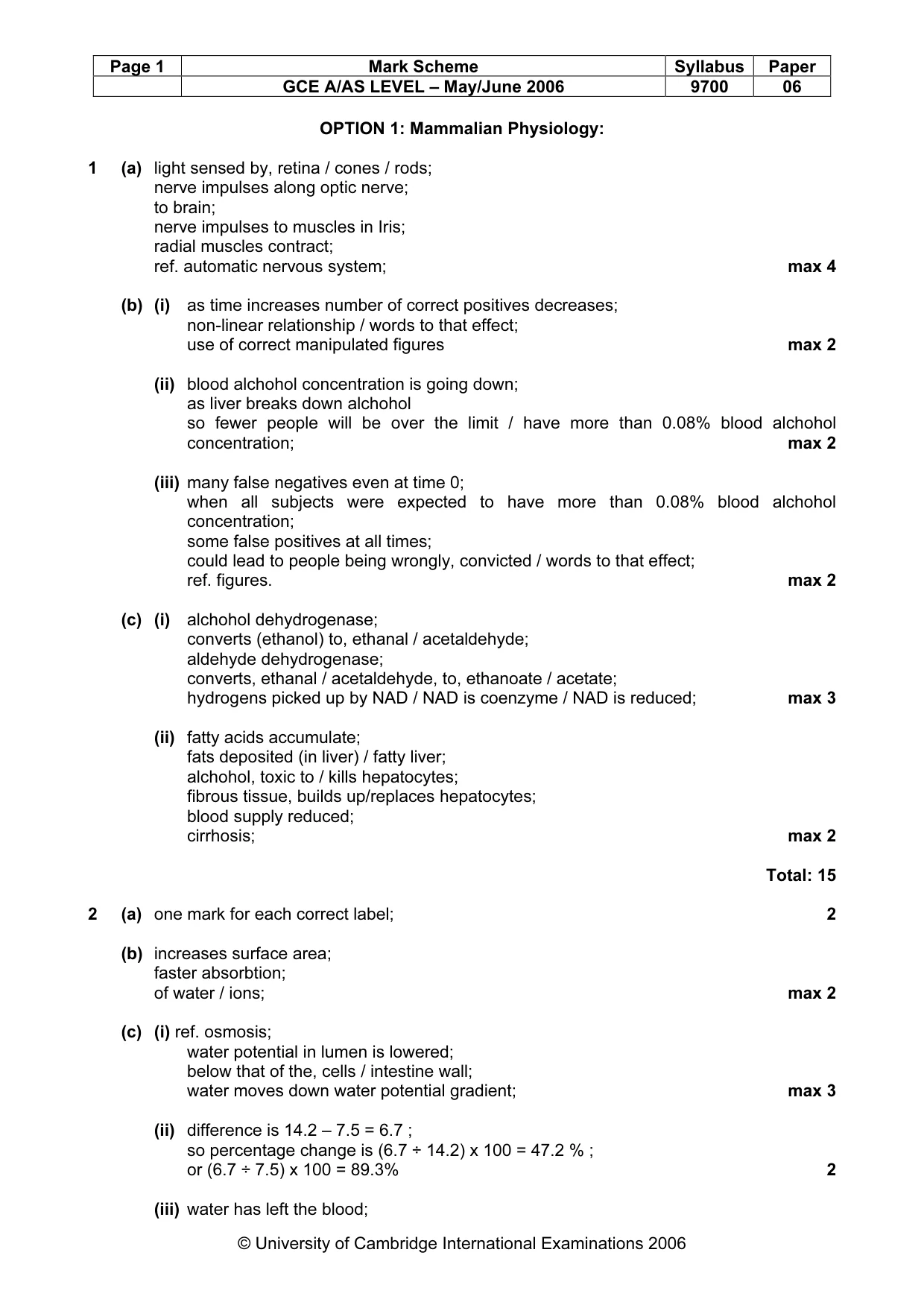 Mark scheme, page 2 of 13