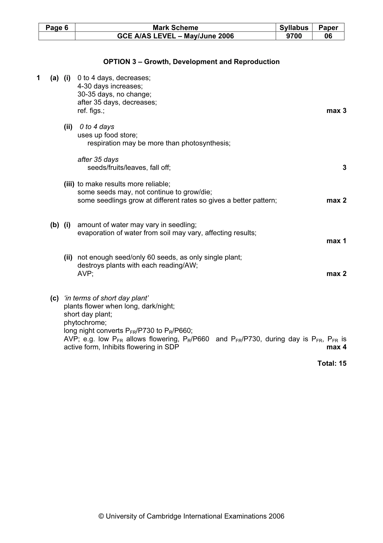 Mark scheme, page 7 of 13