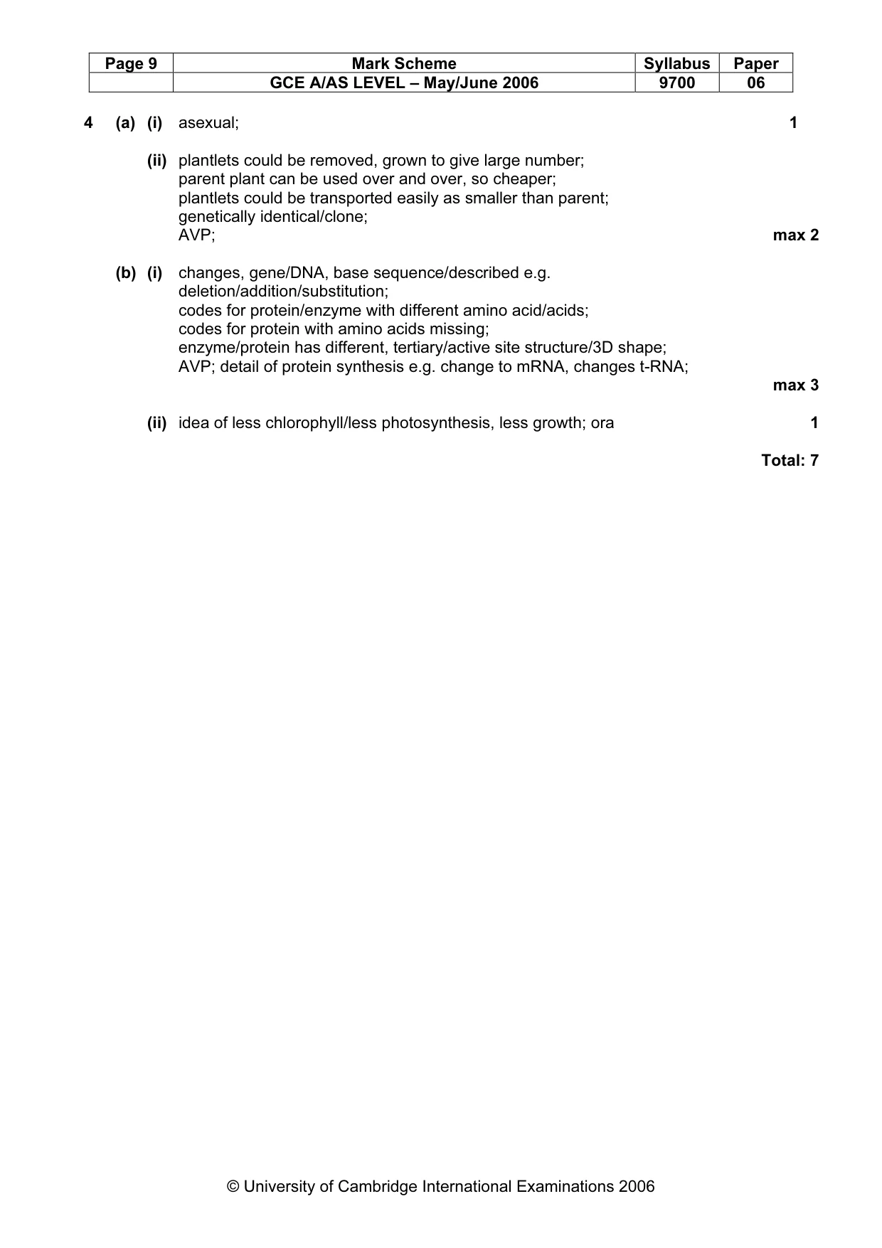 Mark scheme, page 10 of 13