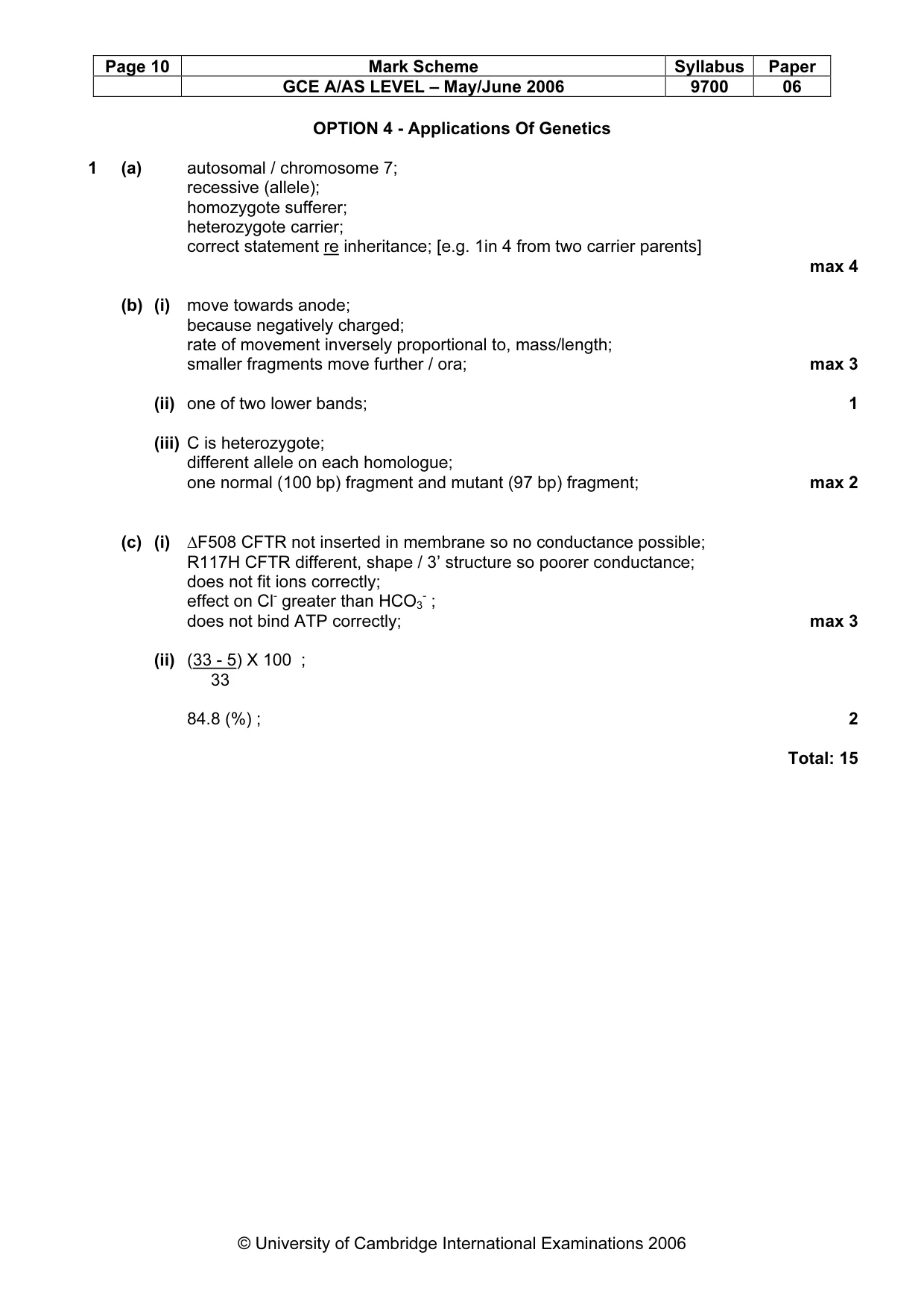 Mark scheme, page 11 of 13
