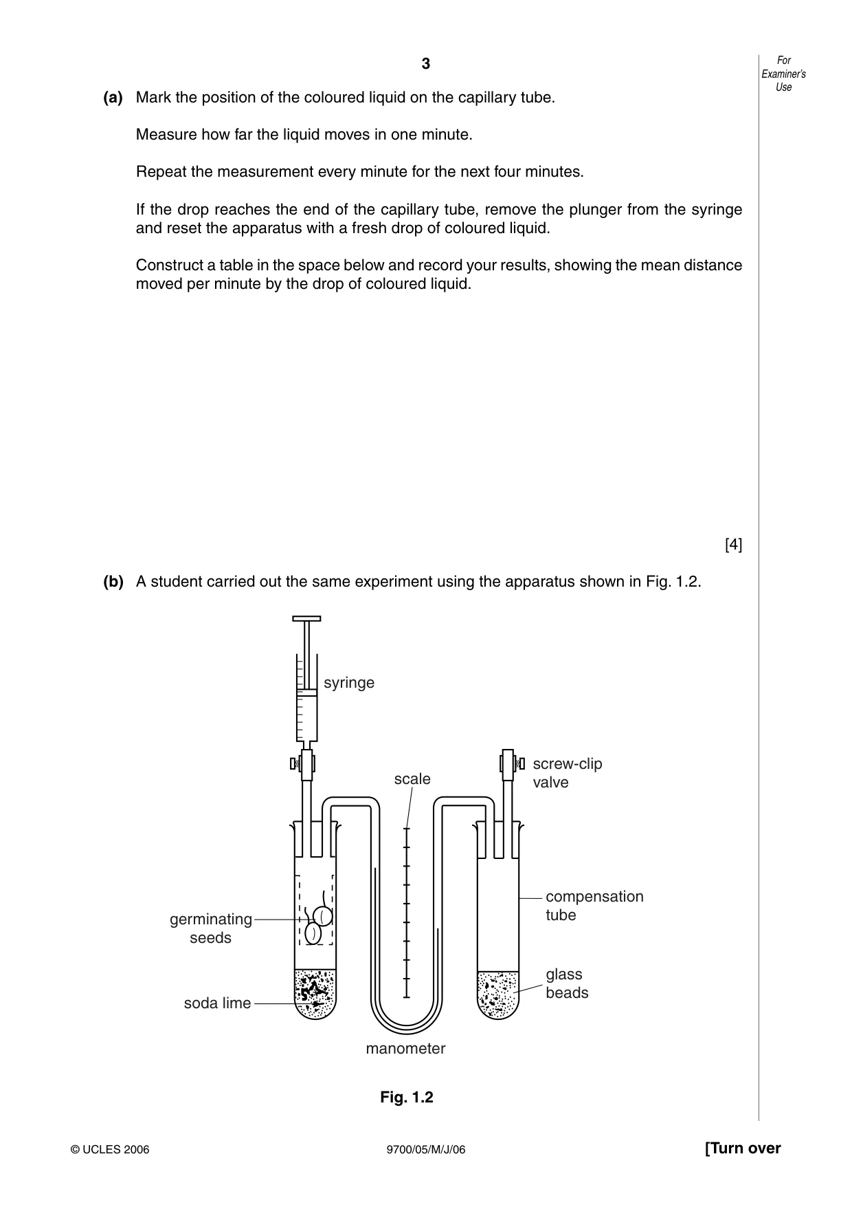 Cambridge A Level Biology 9700 2006 May/June Paper 5 · Variant 1 question paper, page 3 of 8