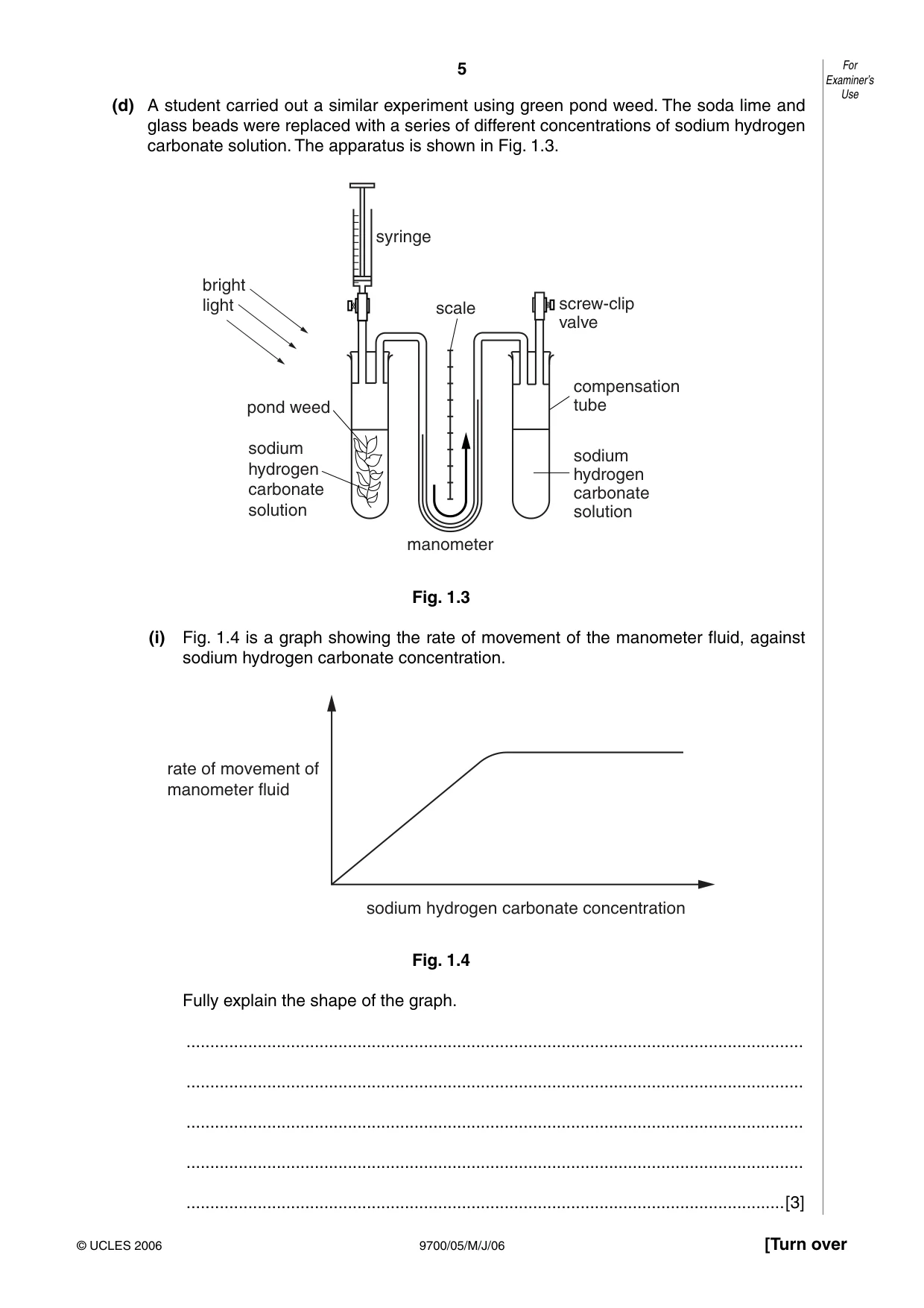 Cambridge A Level Biology 9700 2006 May/June Paper 5 · Variant 1 question paper, page 5 of 8