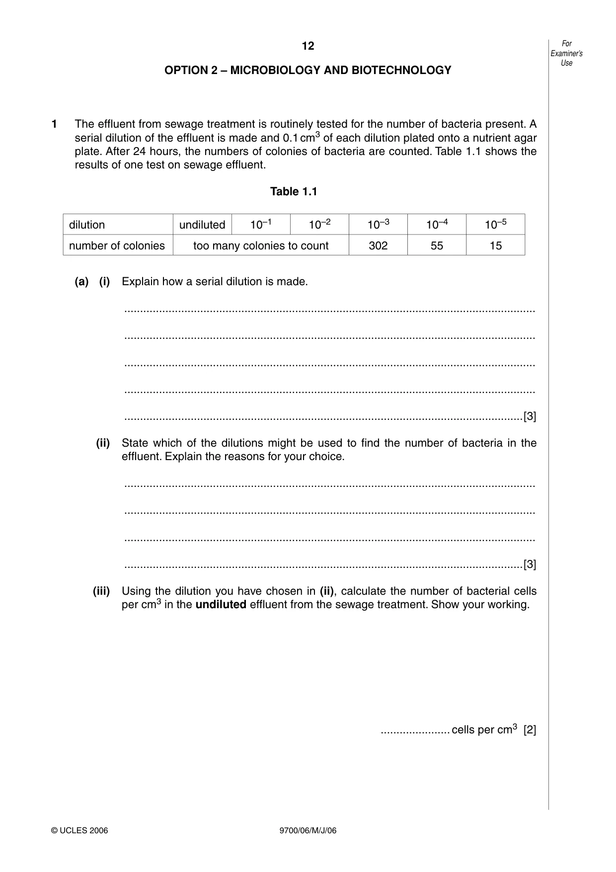 Cambridge A Level Biology 9700 2006 May/June Paper 6 · Variant 1 question paper, page 12 of 36