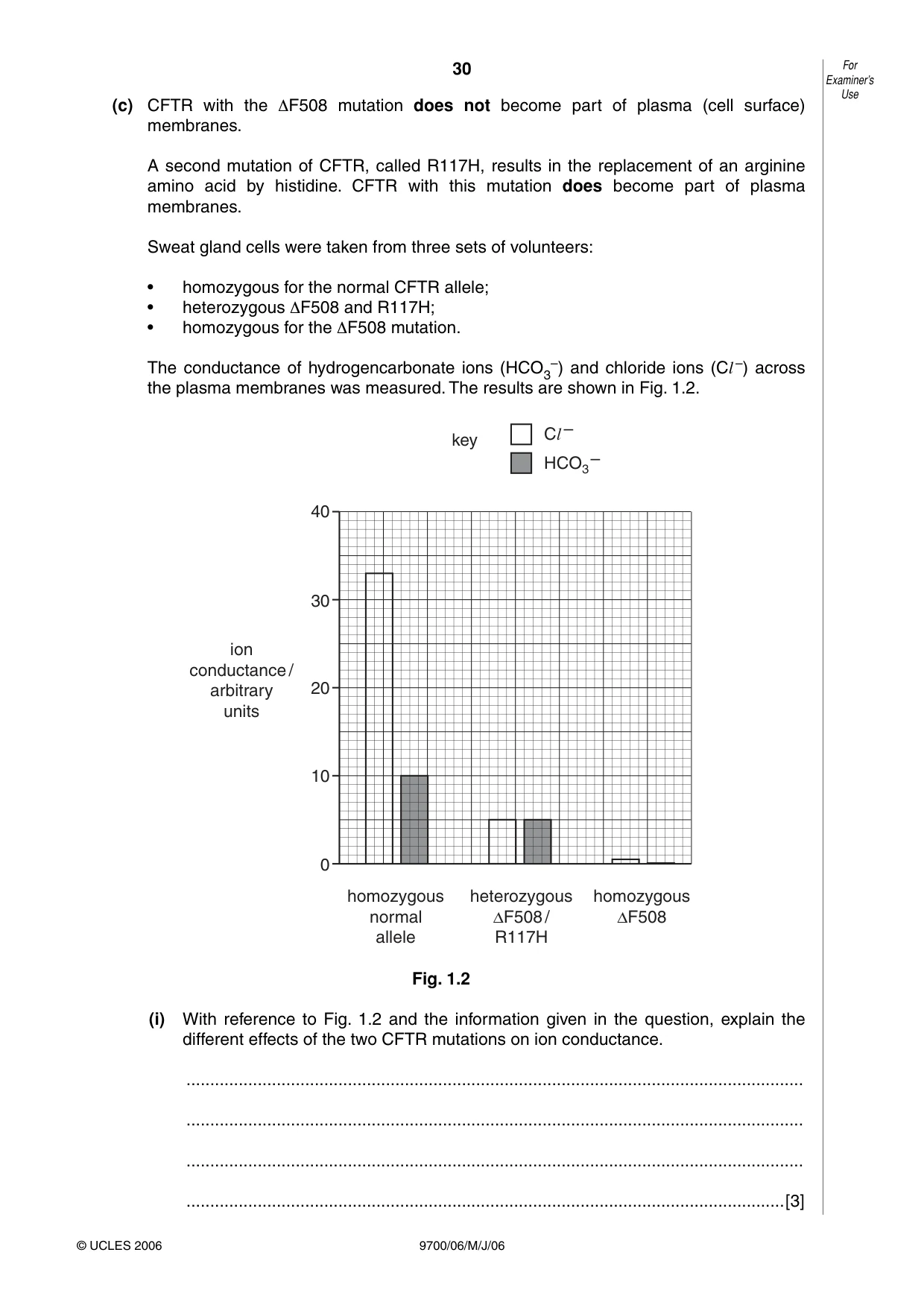 Cambridge A Level Biology 9700 2006 May/June Paper 6 · Variant 1 question paper, page 30 of 36