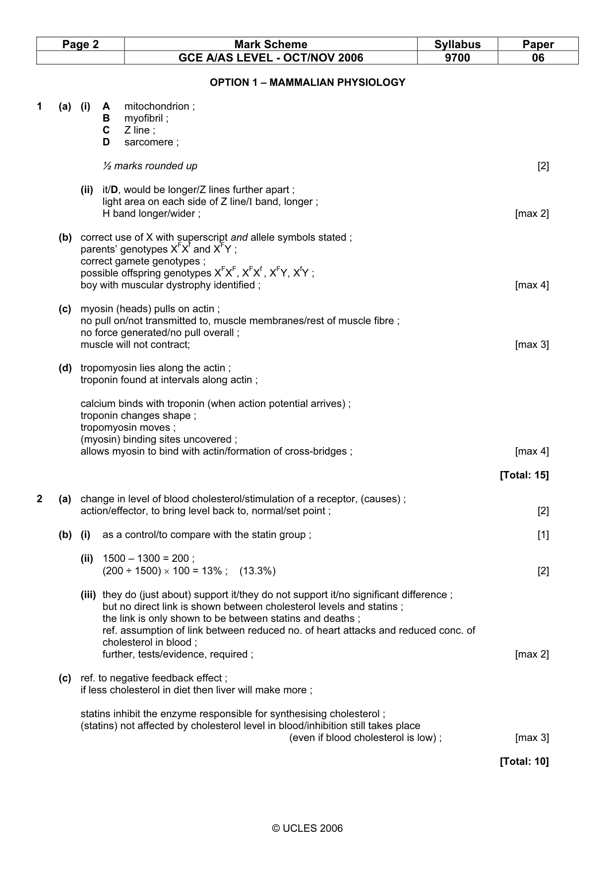 Mark scheme, page 2 of 9