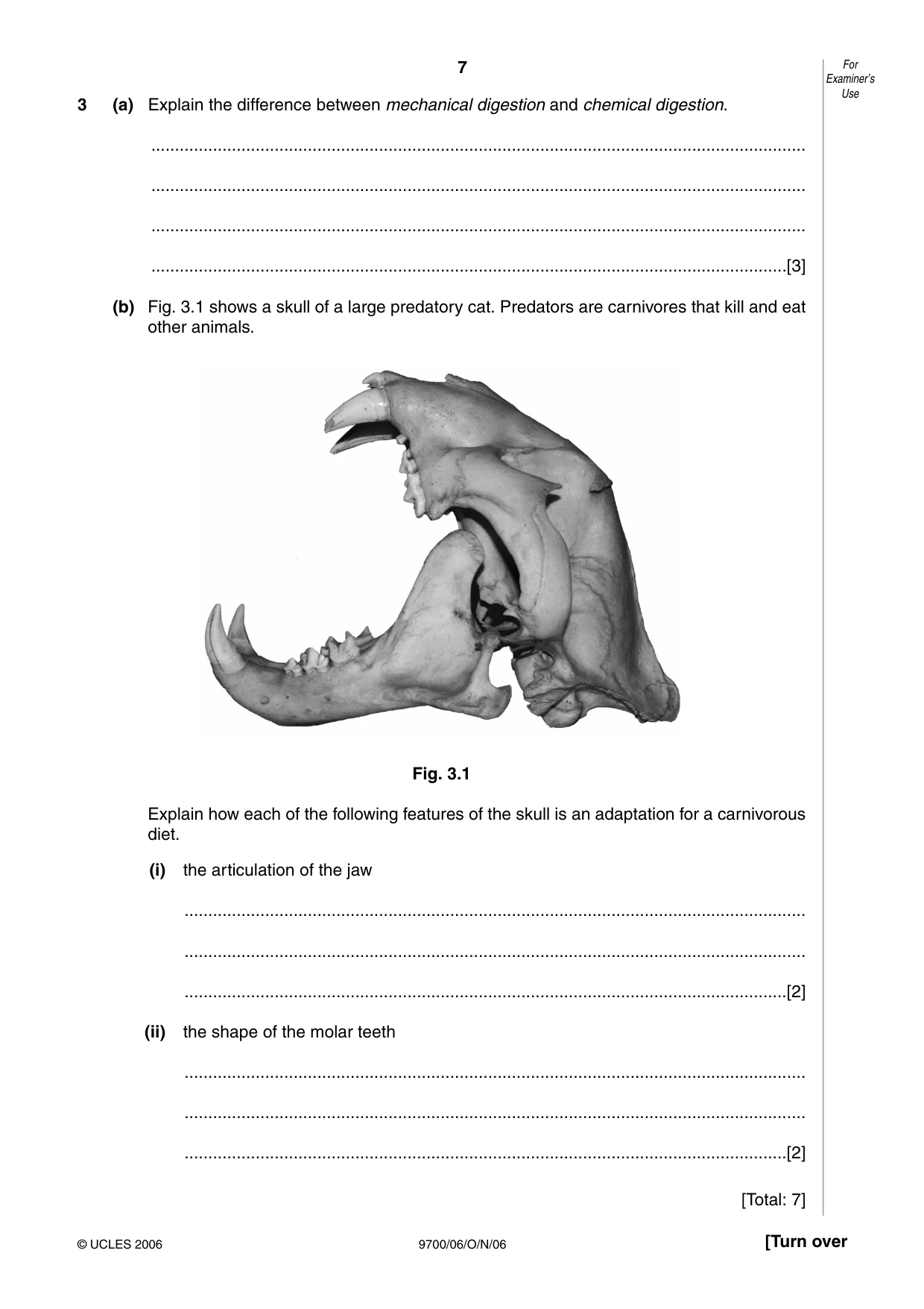 Cambridge A Level Biology 9700 2006 Oct/Nov Paper 6 · Variant 1 question paper, page 7 of 36