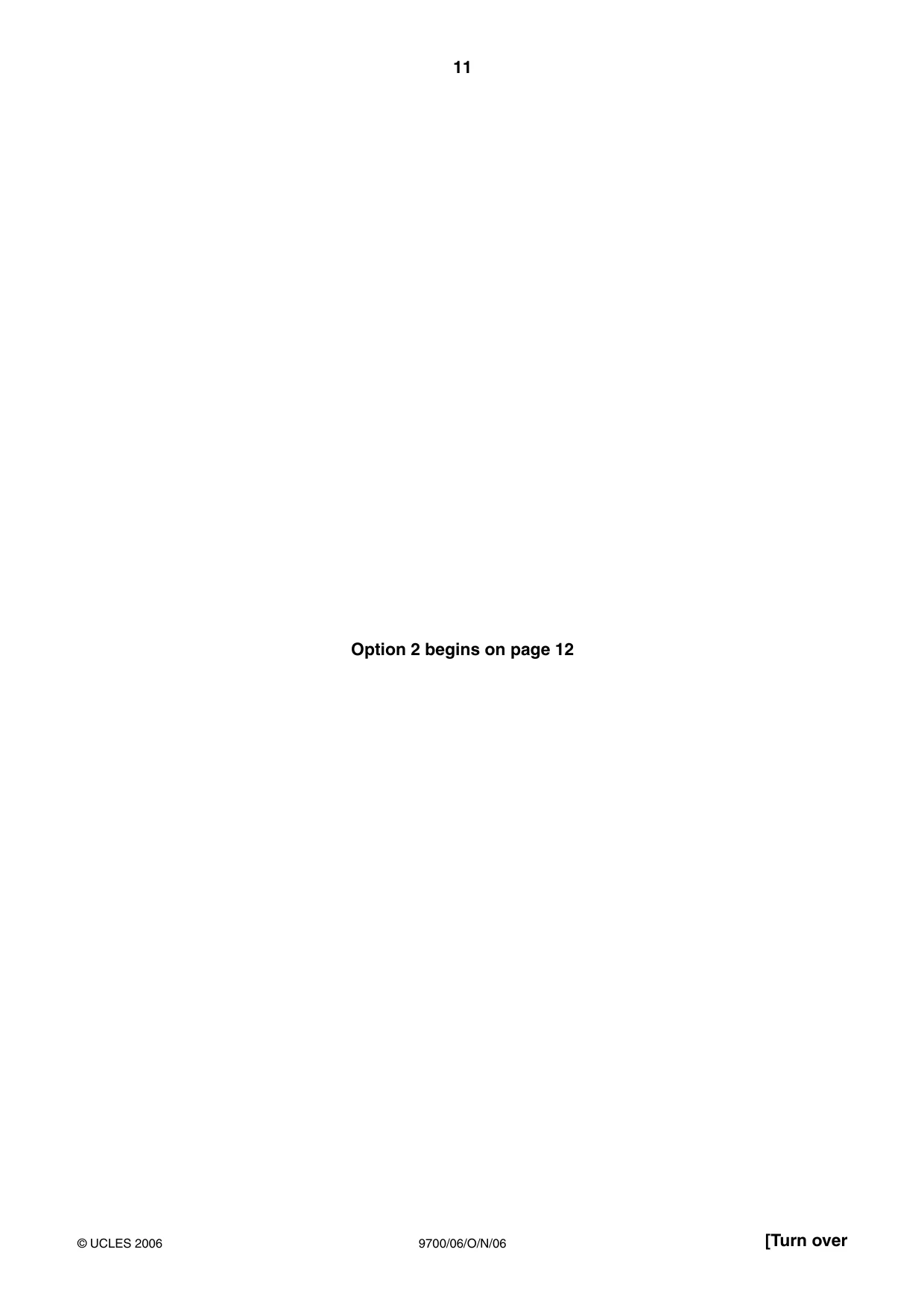 Cambridge A Level Biology 9700 2006 Oct/Nov Paper 6 · Variant 1 question paper, page 11 of 36