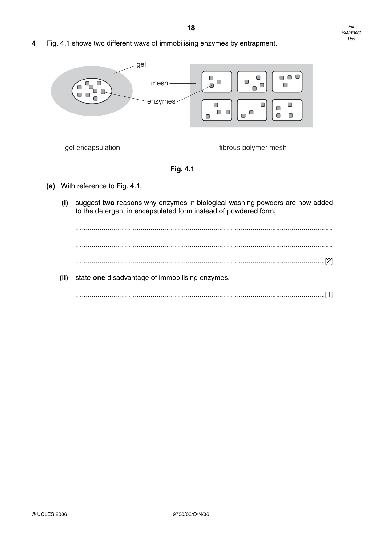 Cambridge A Level Biology 9700 2006 Oct/Nov Paper 6 · Variant 1 question paper, page 18 of 36