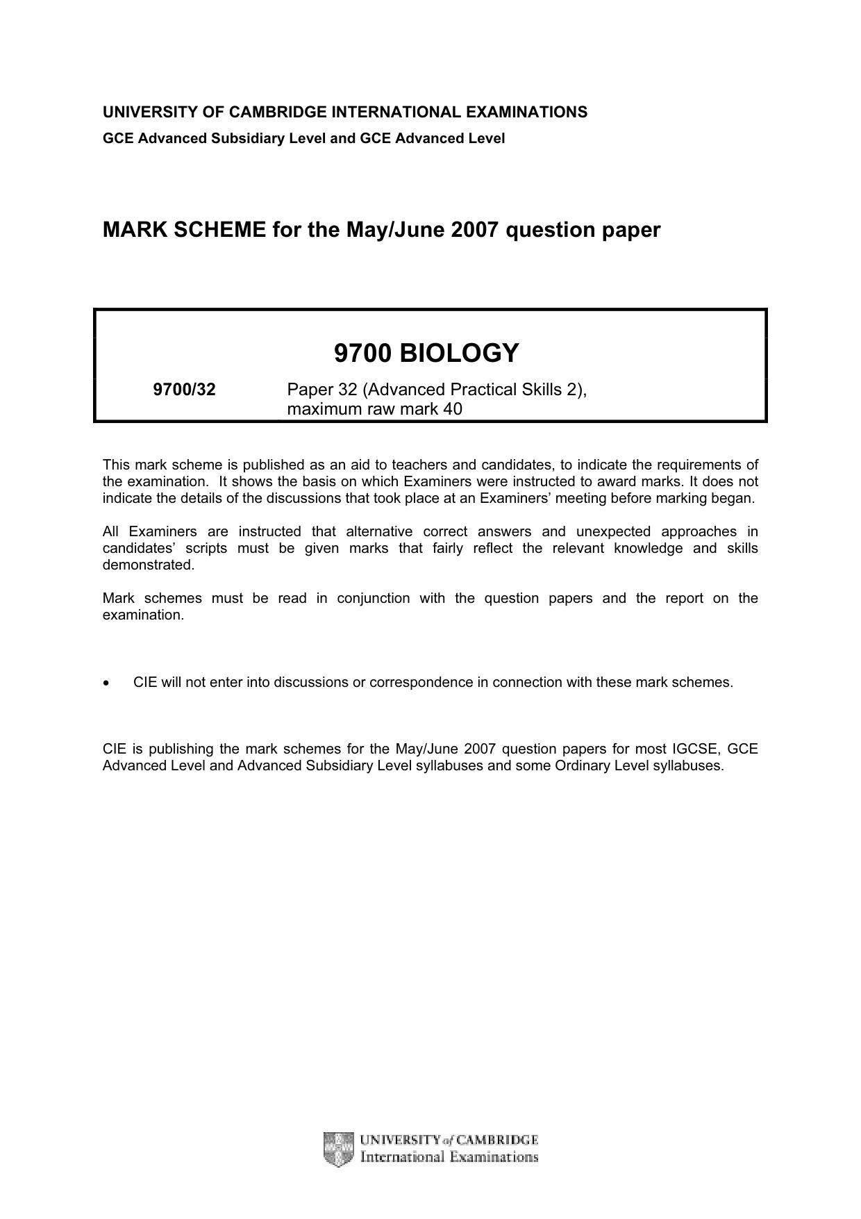 Mark scheme, page 1 of 3